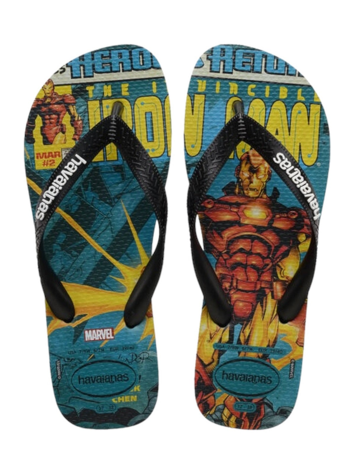 HAVAIANAS Infradito Uomo Hav. Top Marvel Classic 4147012.5266 Verde gioboutiqueweb