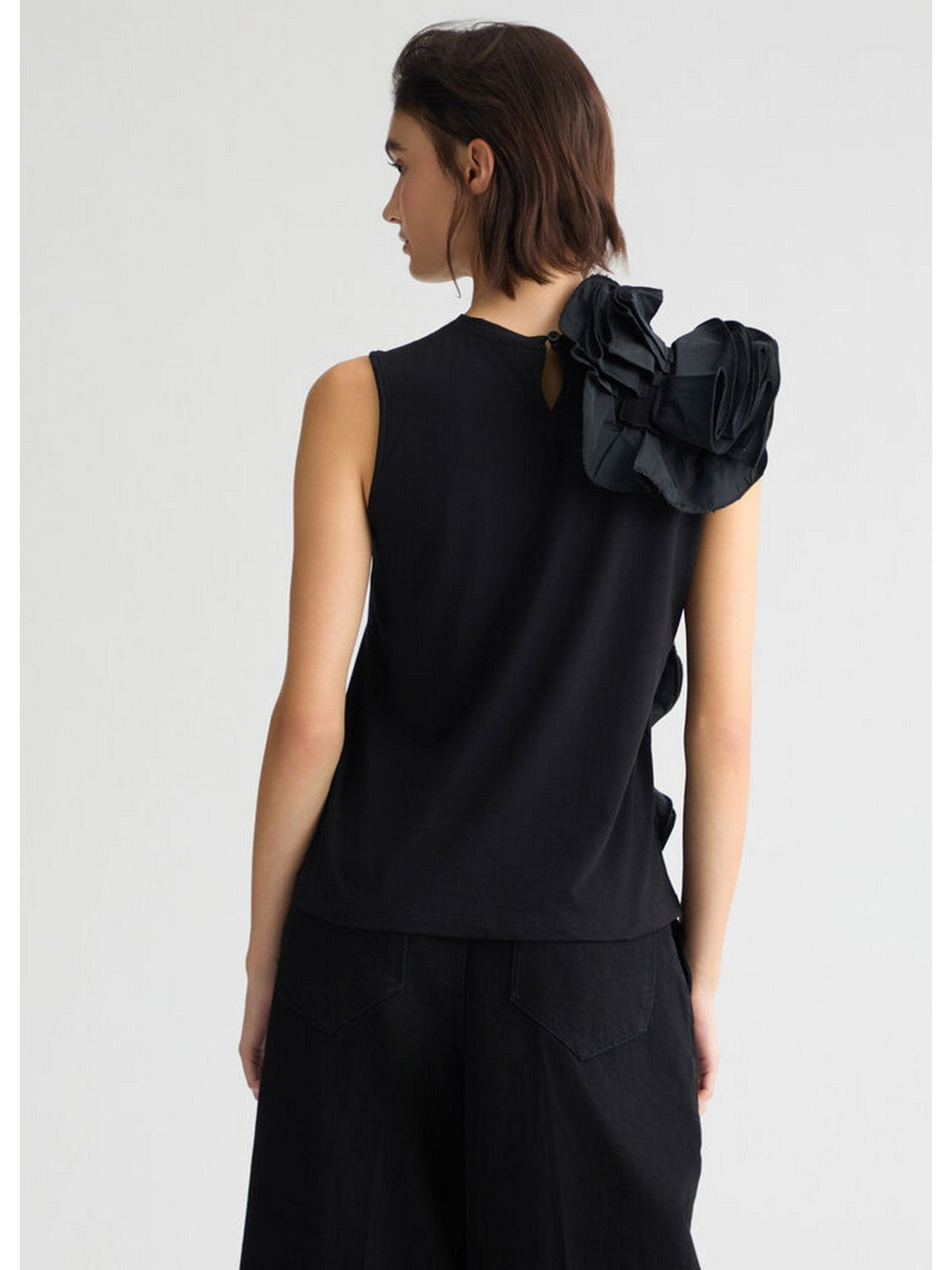 LIU JO BLACK T-shirt Donna CA5005J6308 22222 Nero gioboutiqueweb