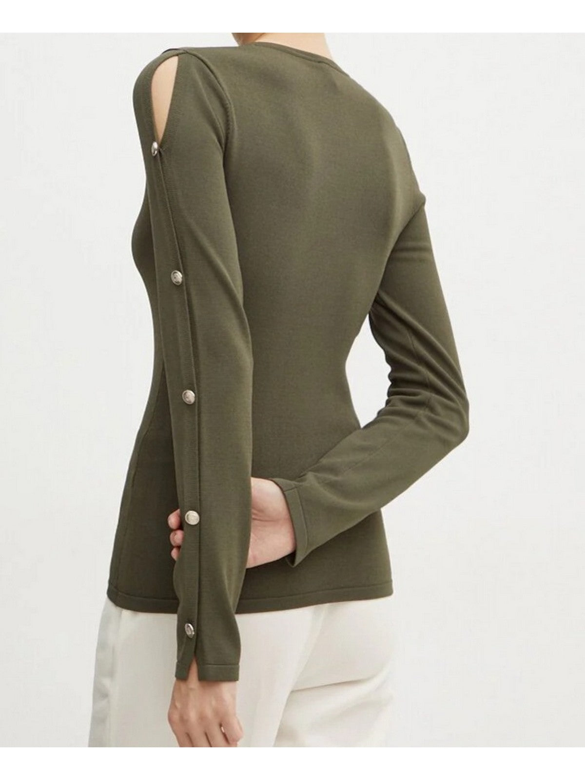 MARCIANO Maglia Donna Chiara Cut Out Ls To 4YGR16 5817Z G8F6 Verde gioboutiqueweb