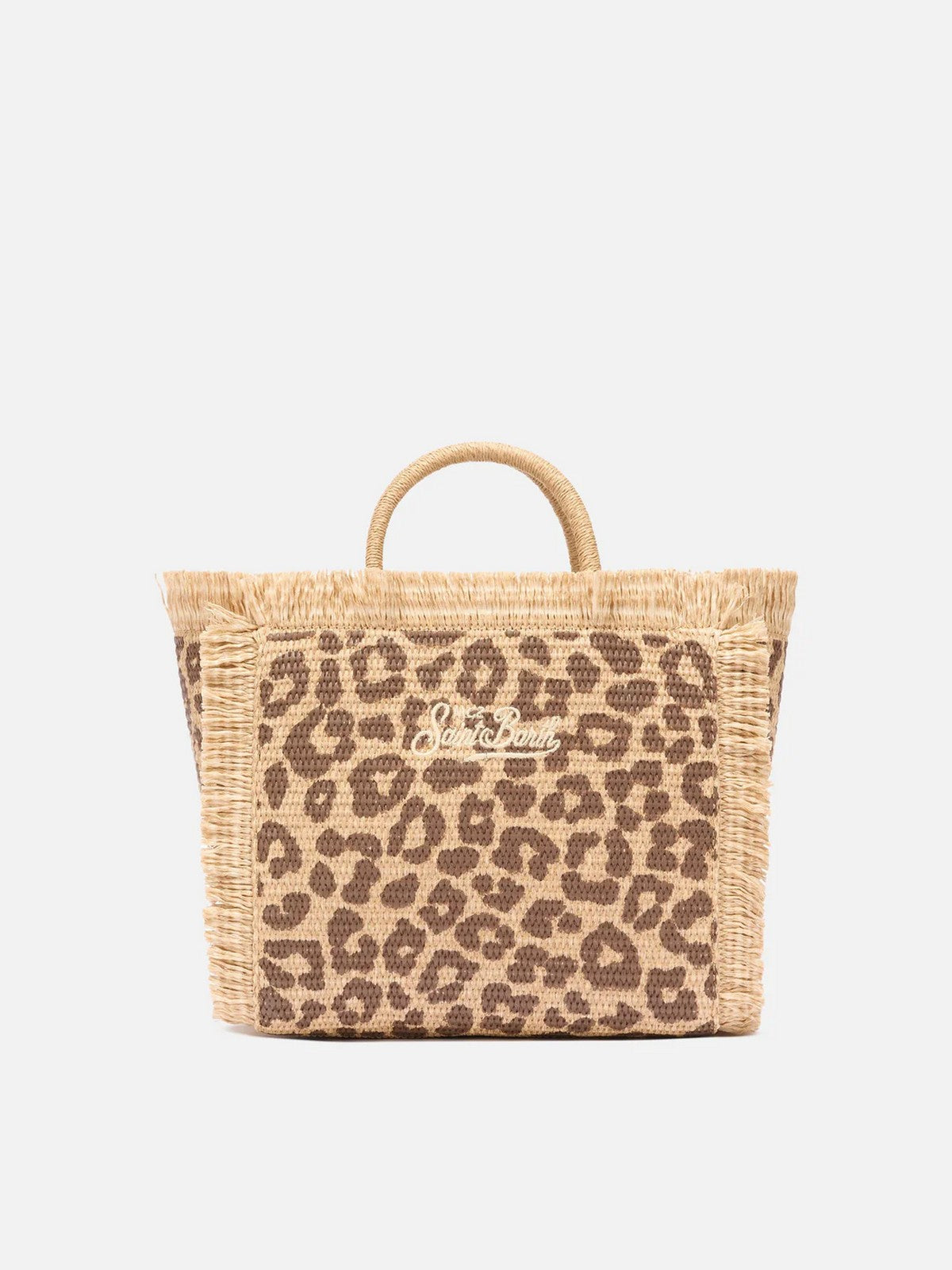 MC2 SAINT BARTH Borsa Donna COLETTE STRAW N 00349L LEOPARD 18 EMB