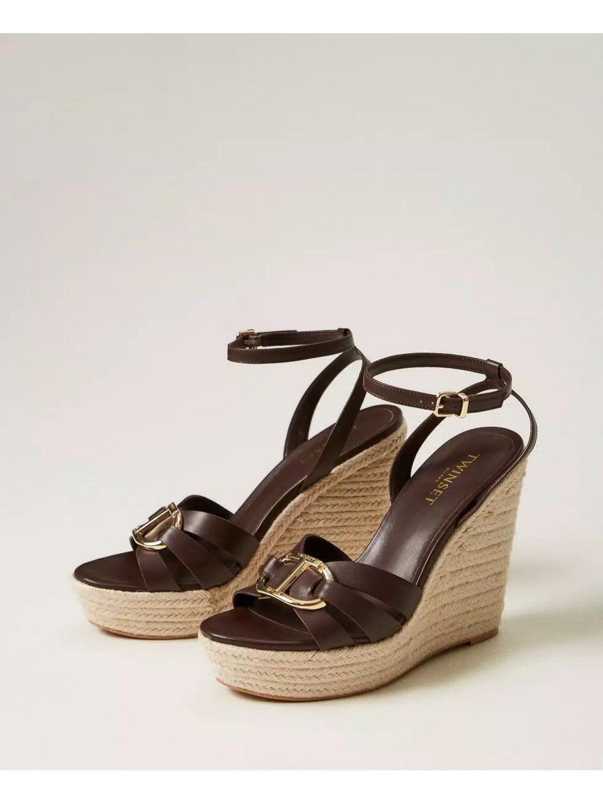 TWINSET Zeppa Donna 251TGT092 10780 Marrone gioboutiqueweb