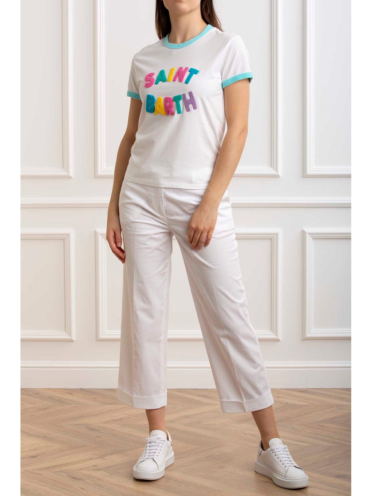 Mc2 Saint Barth T-shirt and Pole Polle Emilie String 05263F Green