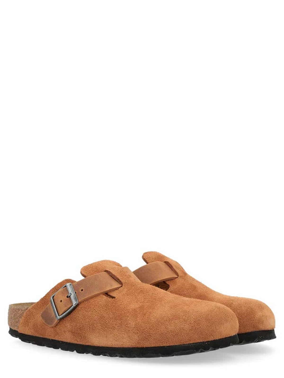 BIRKENSTOCK Sandalo Uomo Boston cognac, Suede Leather/Oiled 1029220 Marrone