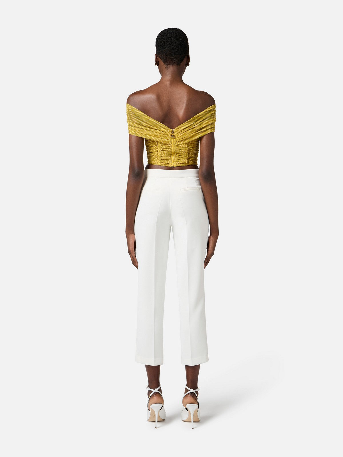 ELISABETTA FRANCHI Pantalone Donna PA09852E2-360 Avorio gioboutiqueweb