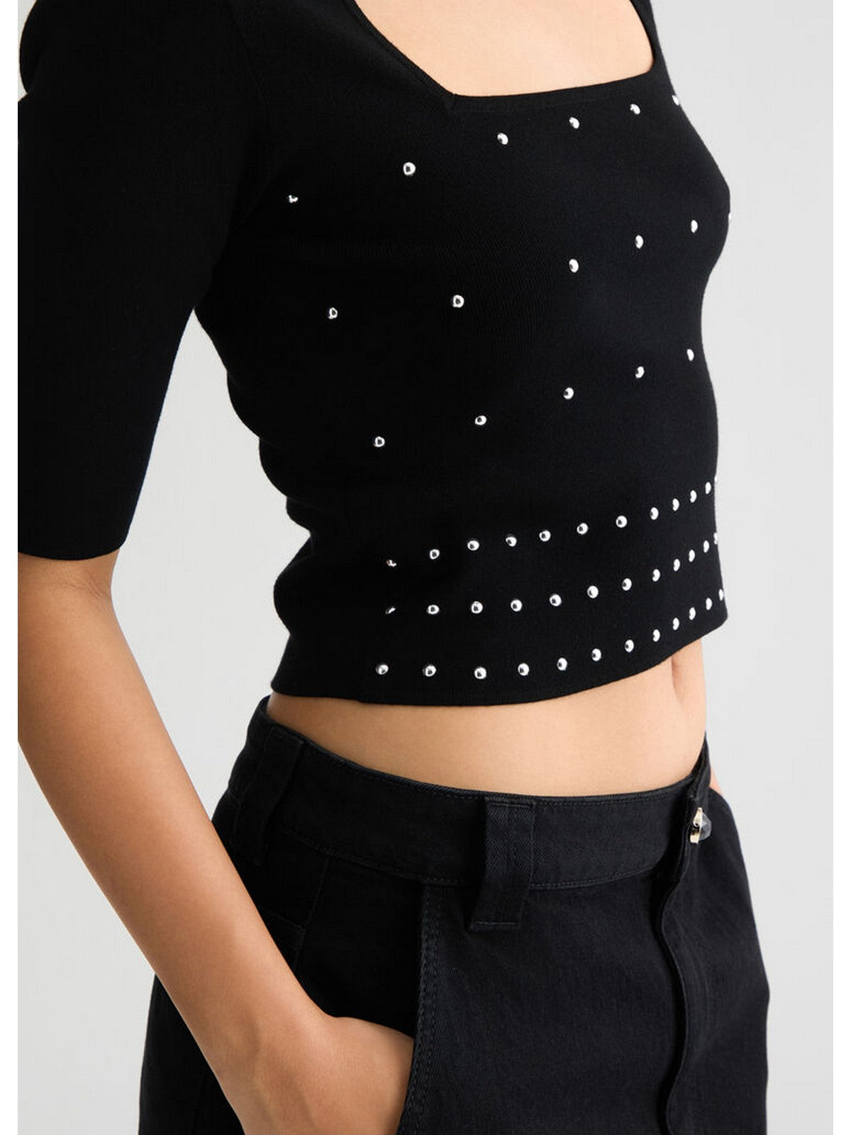 LIU JO WHITE Maglia Donna WA5206MS99E 22222 Nero gioboutiqueweb