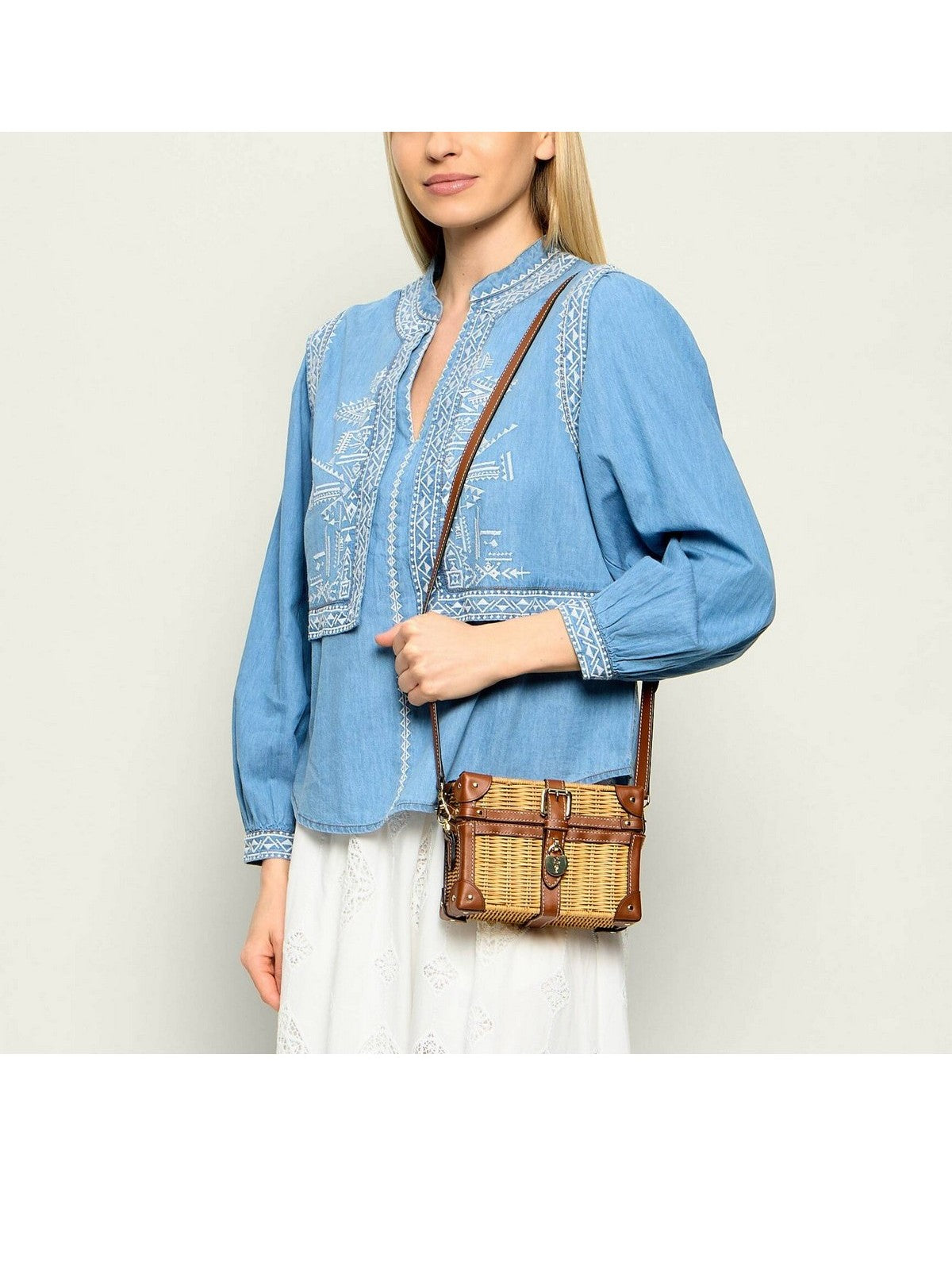 LAUREN RALPH LAUREN Borsa Donna TNNR LUGGAGE-CROSSBODY-SMALL 431P06075 001 LIGHT WALNUT/LAUREN TAN