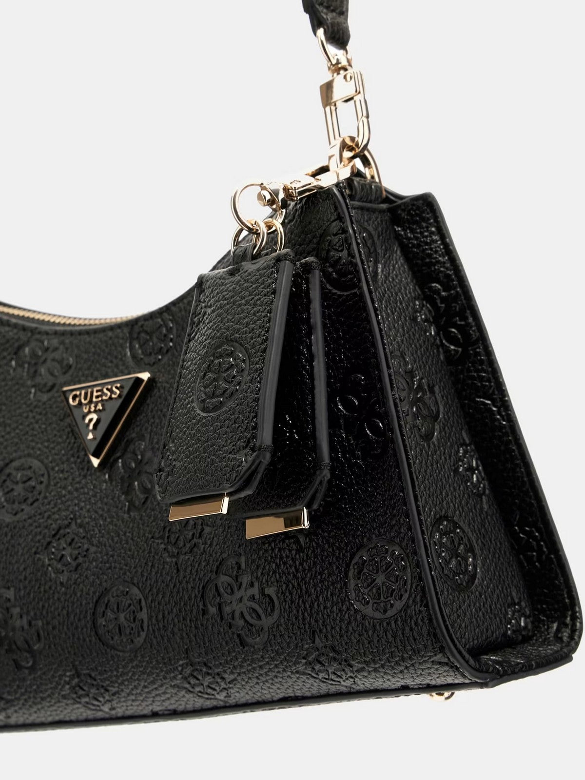 GUESS Borsa Donna CRESIDIA II TOP ZIP SHLDR BAG HWPD98 88180 BLO BLACK LOGO