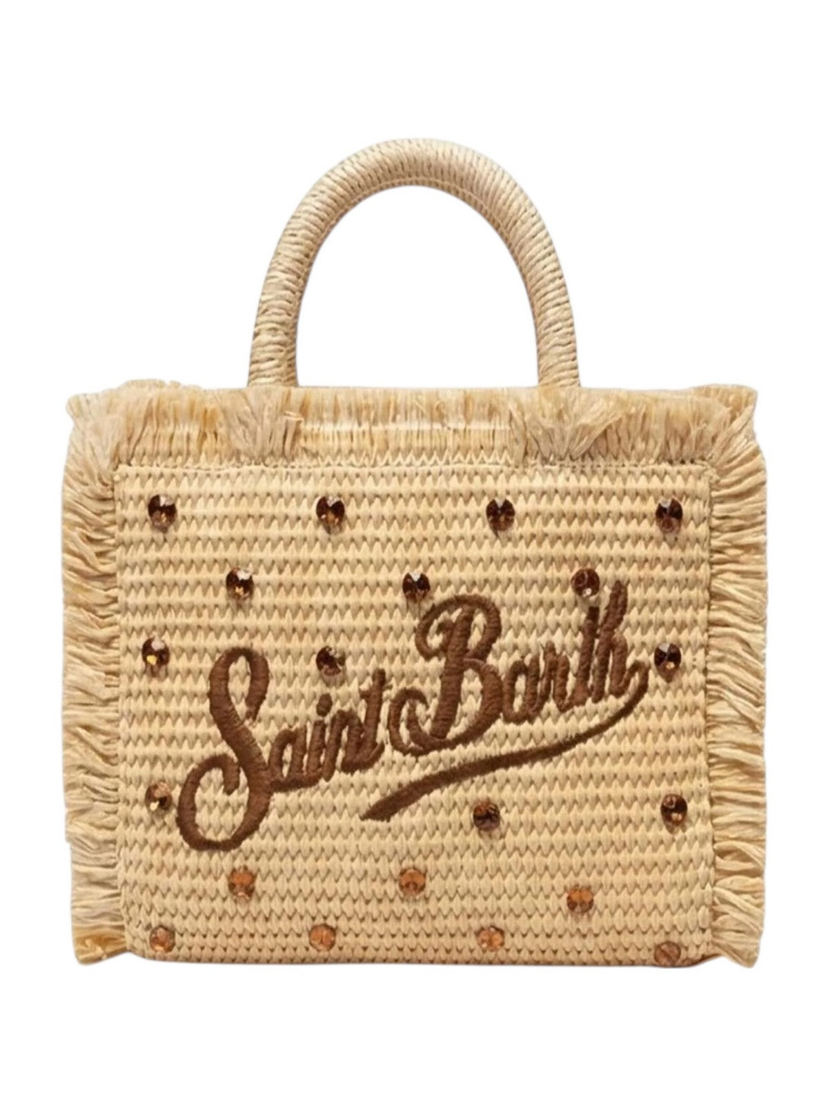 MC2 SAINT BARTH Borsa Donna VANITY MINI STRAW N 02747L STRASS 18 EMB