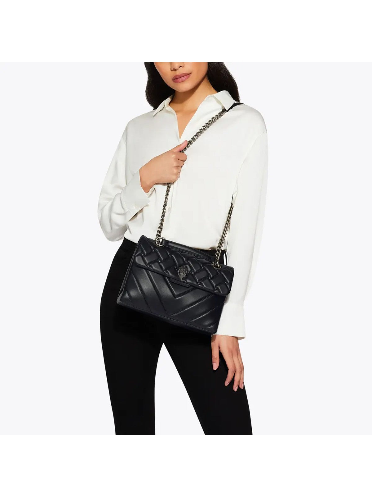 KURT GEIGER Borsa Donna LEATHER KENSINGTON X BAG 1470405109 BLACK/COMB BLACK/COMB