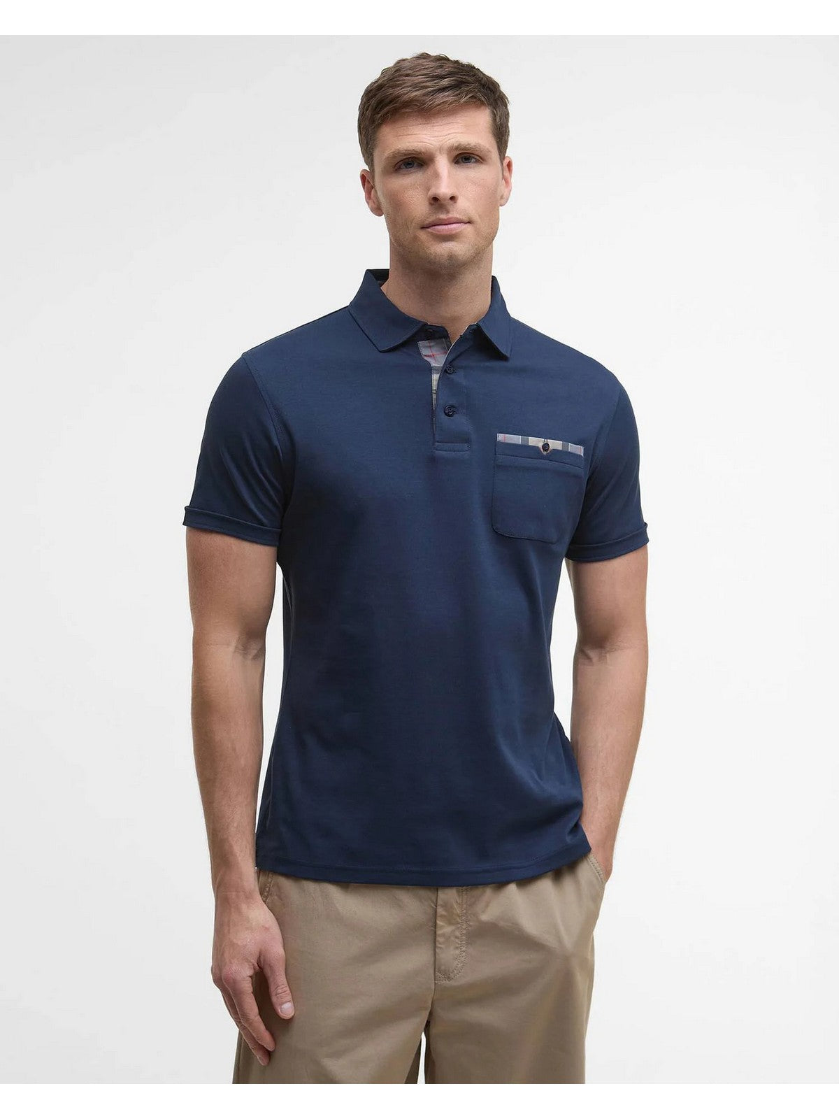 BARBOUR Polo Uomo PREMIUM CORPATCH TAILORED POLO MML1496 NY91 NAVY