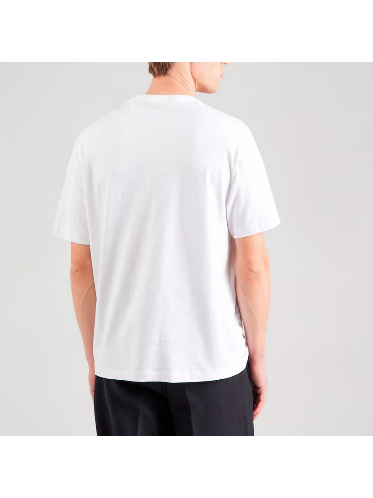 GUESS T-shirt Uomo GJ SS CN REG CHEST STRIPE TEE M5RI78 KCPQ1 G011 PURE WHITE gioboutiqueweb