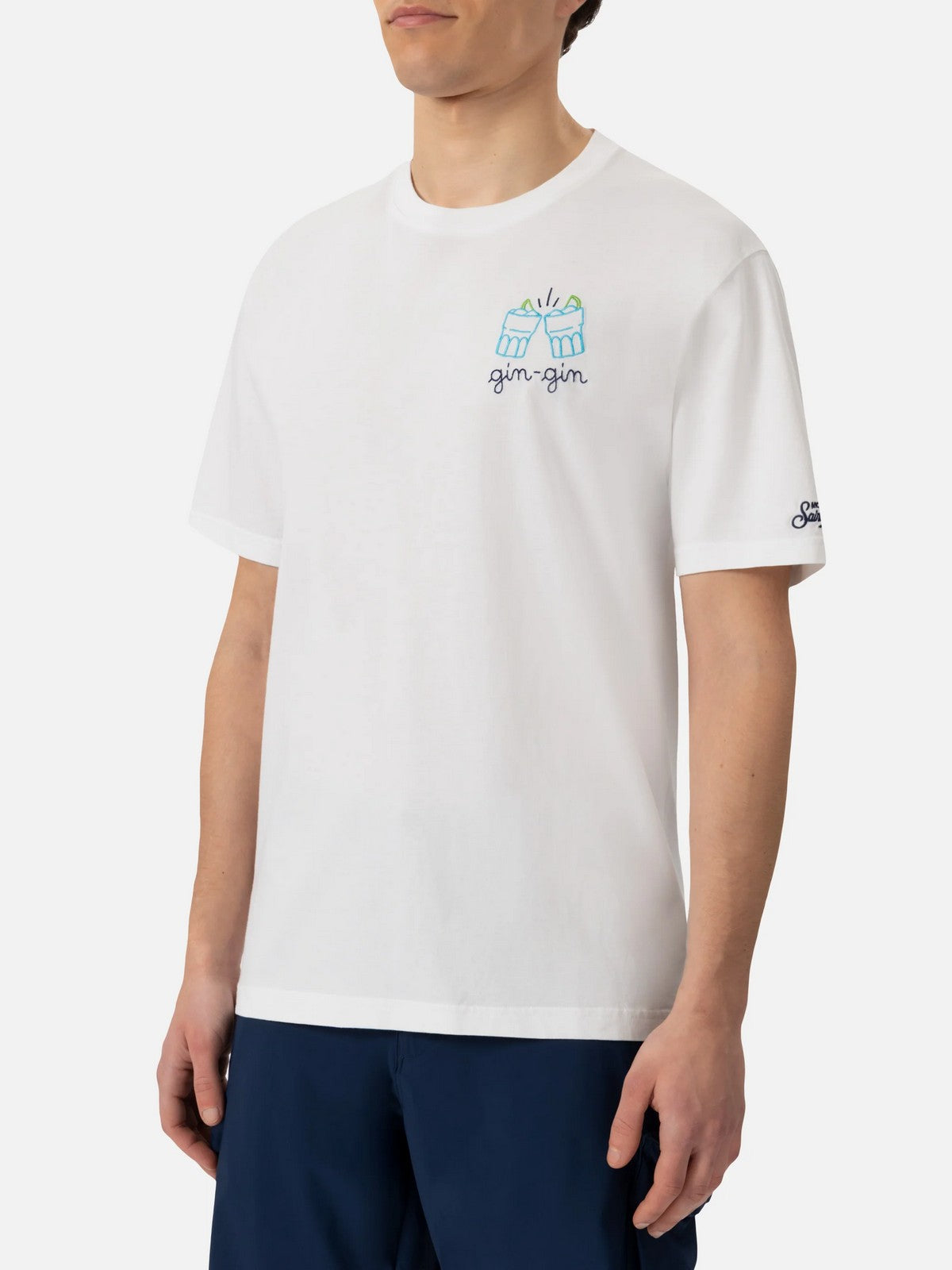 MC2 SAINT BARTH T-shirt Uomo PORTOFINO 04379L GIN GIN 01N EMB