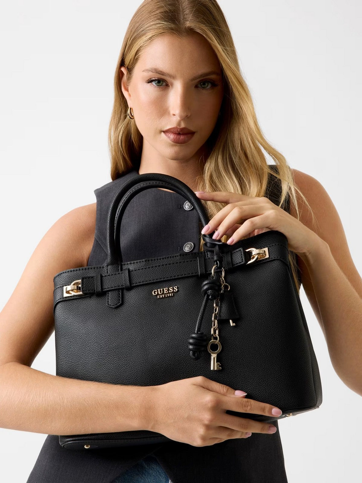 GUESS Borsa Donna GREGORIA LRG GFRIEND SATCHEL HWBG85 46070 BLA BLACK