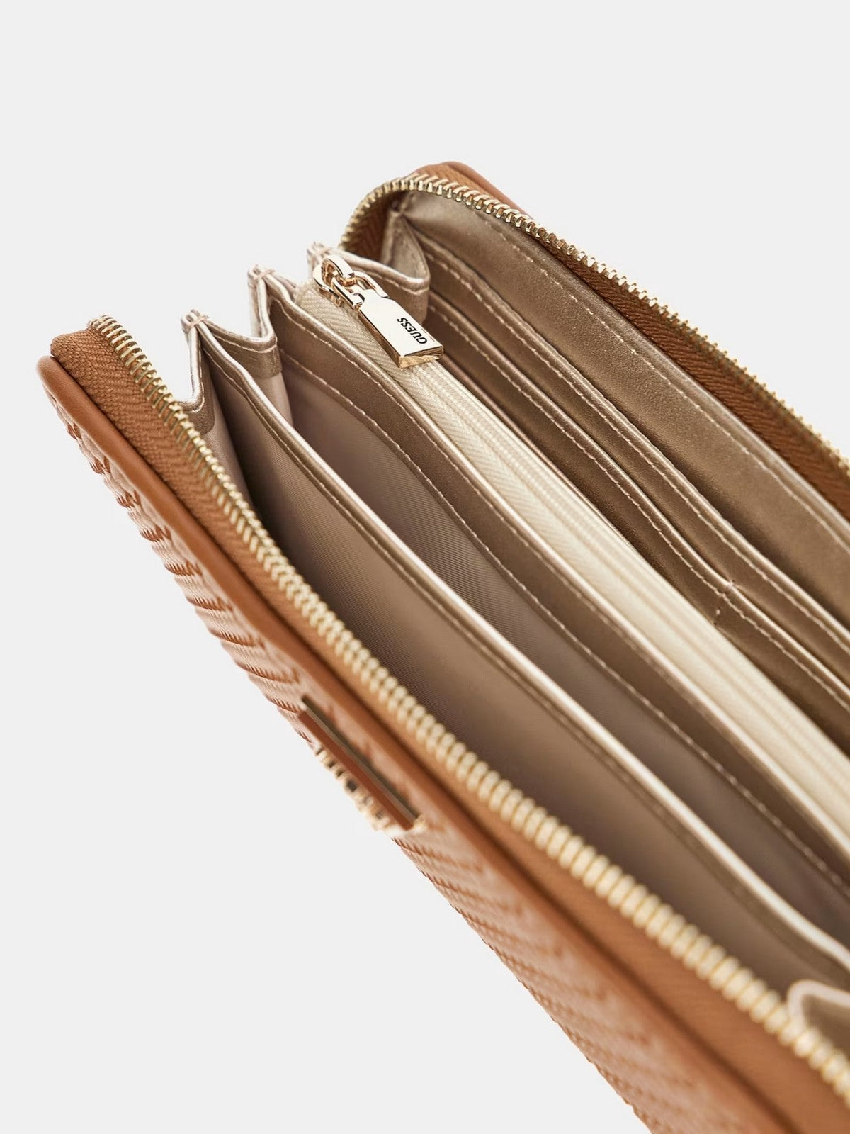 GUESS Portafoglio Donna Etel Slg Large Zip A SWWW92 19460 COG Marrone gioboutiqueweb