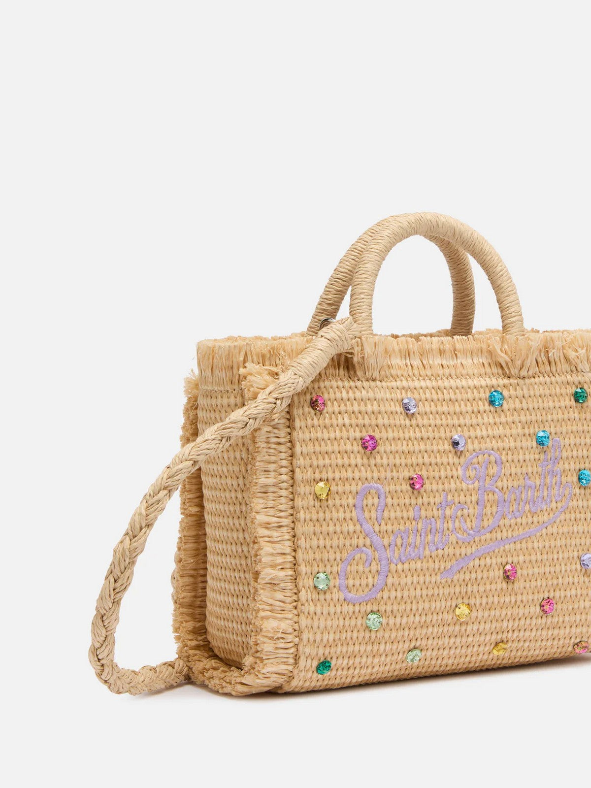 MC2 SAINT BARTH Borsa Donna VANITY MINI STRAW N 02748L STRASS MULTI 10 EMB