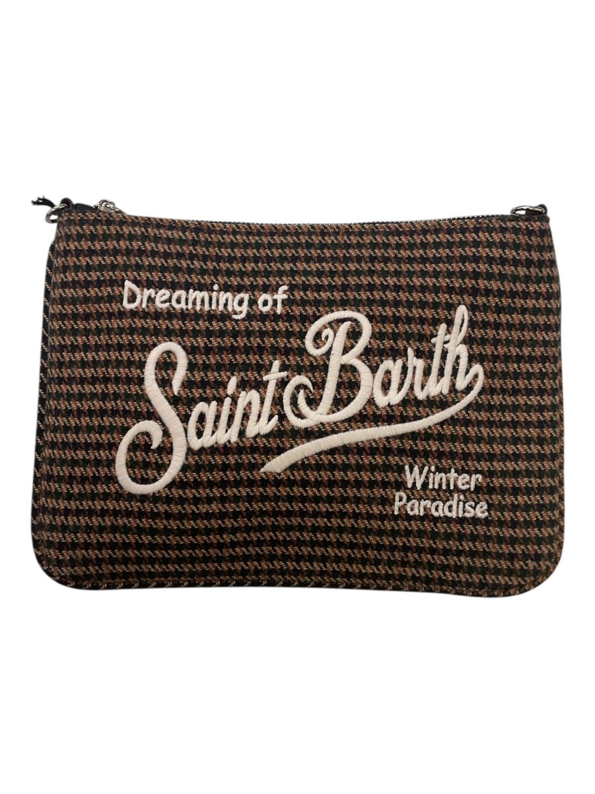 MC2 SAINT BARTH Pochette Donna PARISIENNE WOOL 01358I PIED DE POULE SOFT 5161 EMB