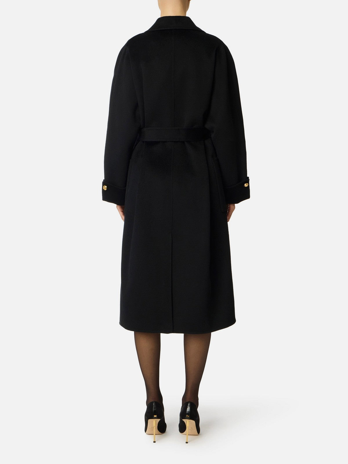 ELISABETTA FRANCHI Cappotto Donna CP68D56E2 110 Nero gioboutiqueweb