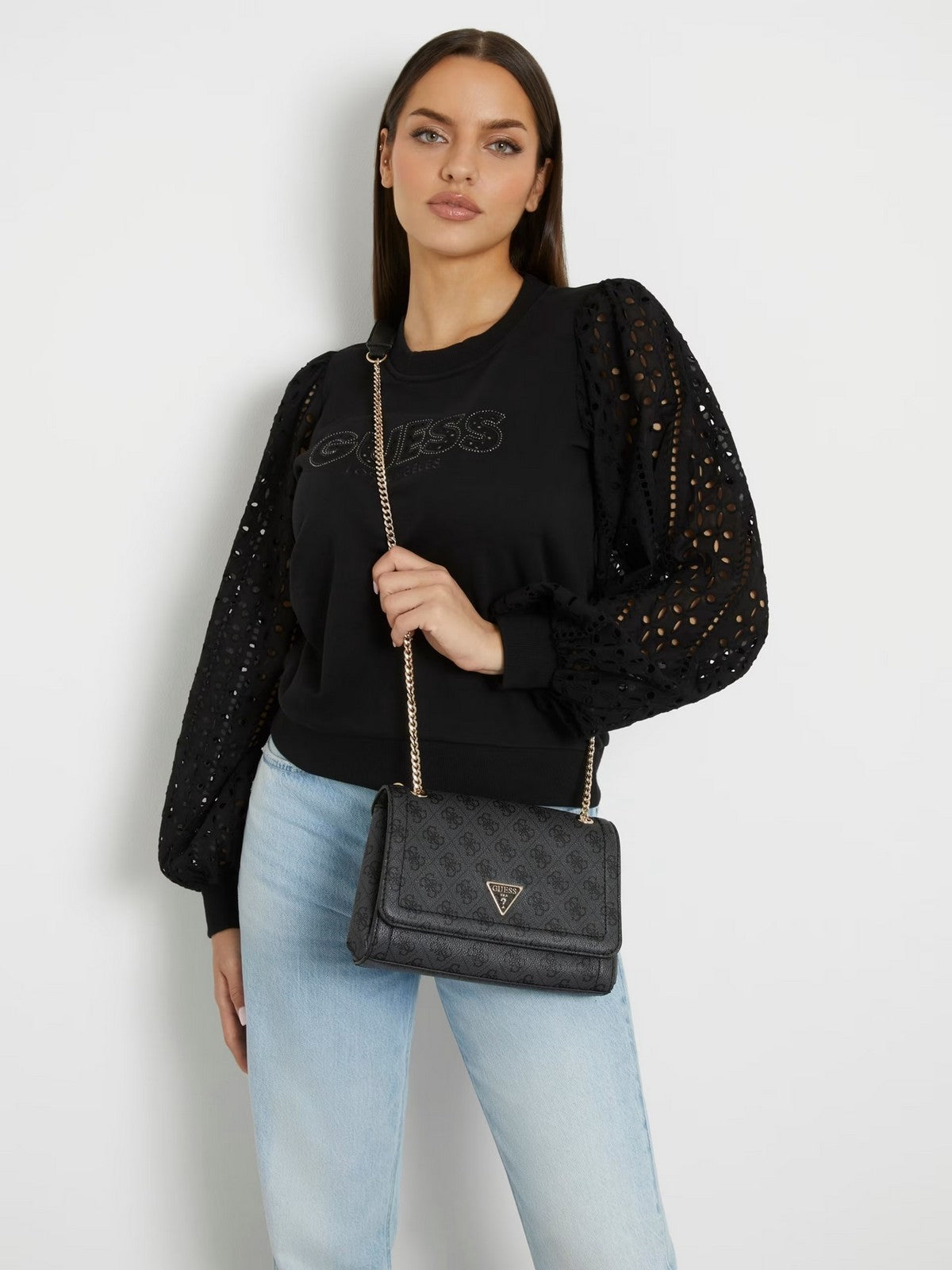 GUESS Borsa Donna Noelle Girlfriend Sa HWBG78 79210 CLO Grigio gioboutiqueweb