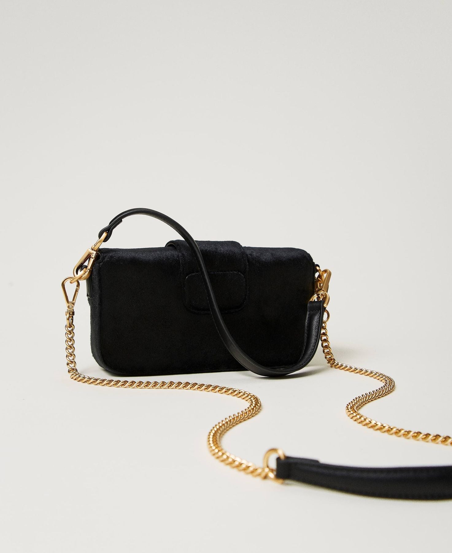 TWINSET Borsa Donna AMIE VELVET 242TD8270 00006 Nero gioboutiqueweb