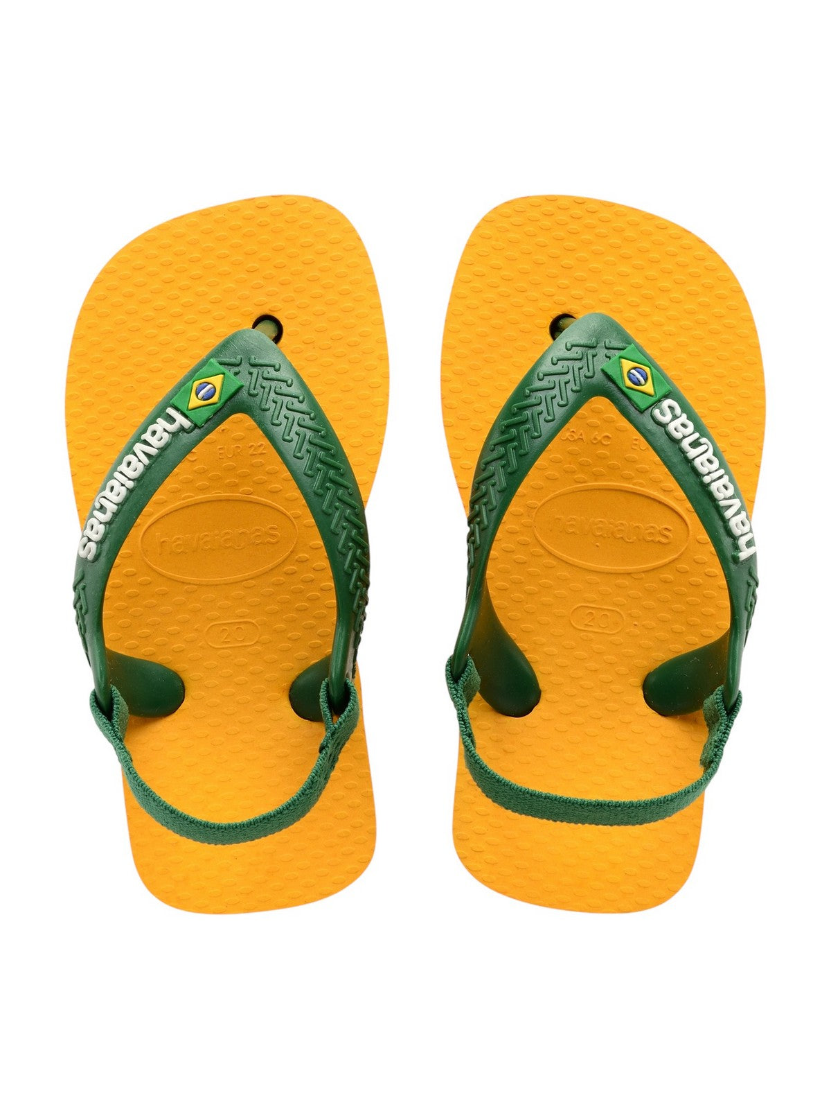 HAVAIANAS Infradito Bambini e ragazzi Hav. Baby brasil logo II 4140577.2151 POP YELLOW/AMAZON gioboutiqueweb