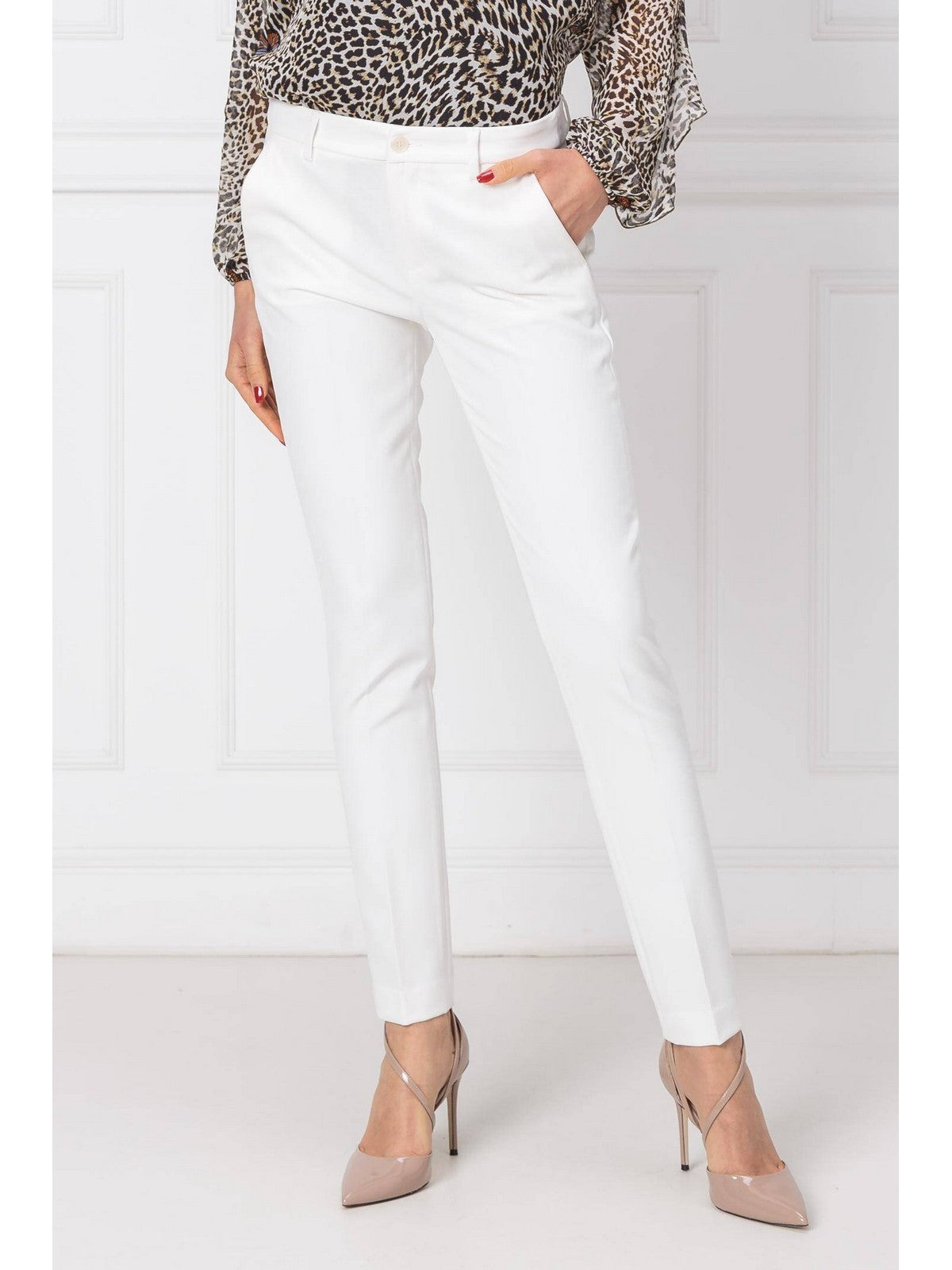 LIU JO WHITE Pantalone Donna WXX043T7896 10701 Bianco