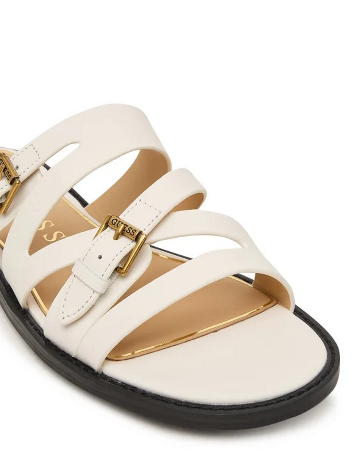 GUESS Sandalo Donna GRAYDEN FLJGRY LEA03 WHITE WHITE
