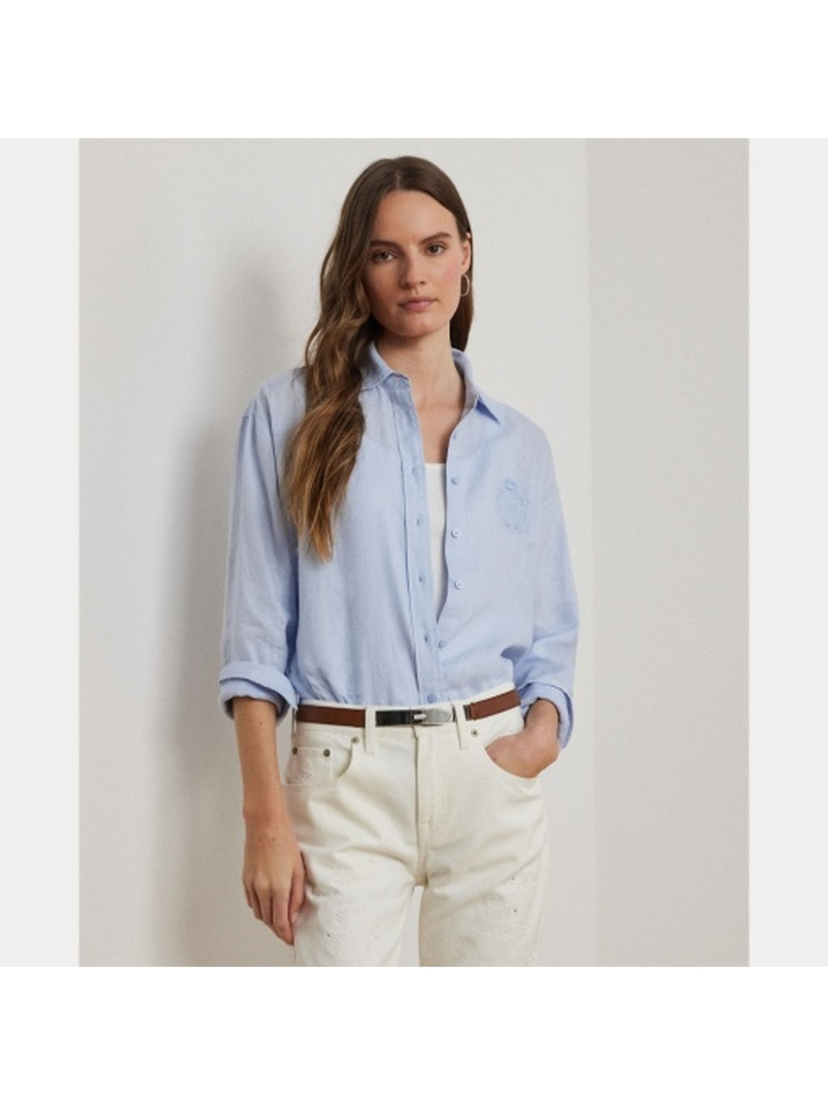 LAUREN RALPH LAUREN Camicia Donna ZAVANDRA 200966201 002 Blu gioboutiqueweb