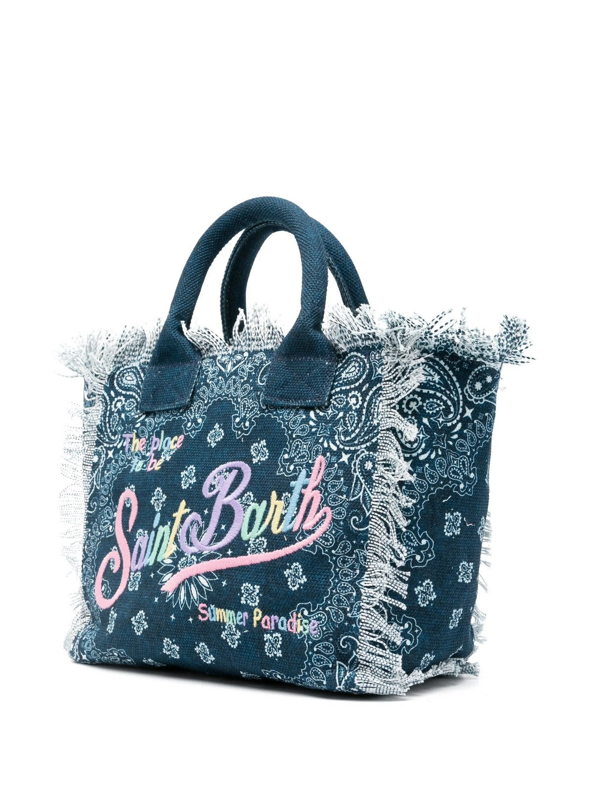 MC2 SAINT BARTH Borsa Donna COLETTE 04119H BANDANNA ROUND PASTEL DEN EMB gioboutiqueweb