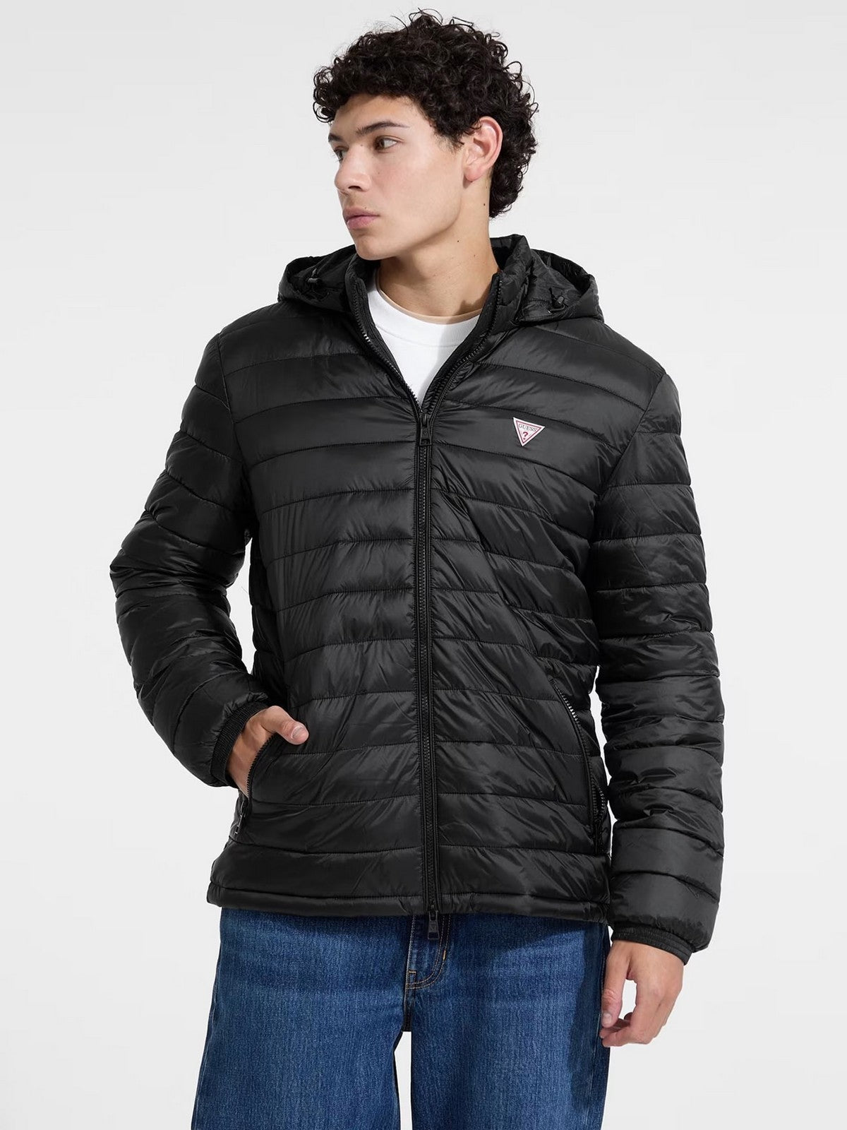 GUESS Piumino Uomo GJ HOODED PUFFER M5RL99 WHAB2 JBLK Jet Black A996
