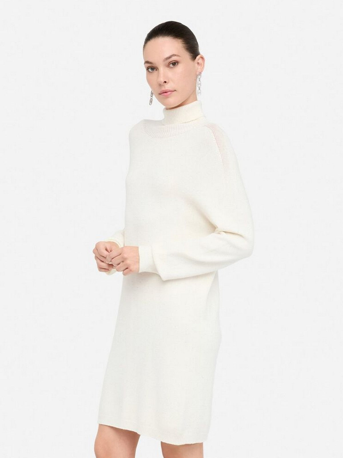 LIU JO WHITE Abito Donna MF5484MA27R W9167 Bianco lana met.