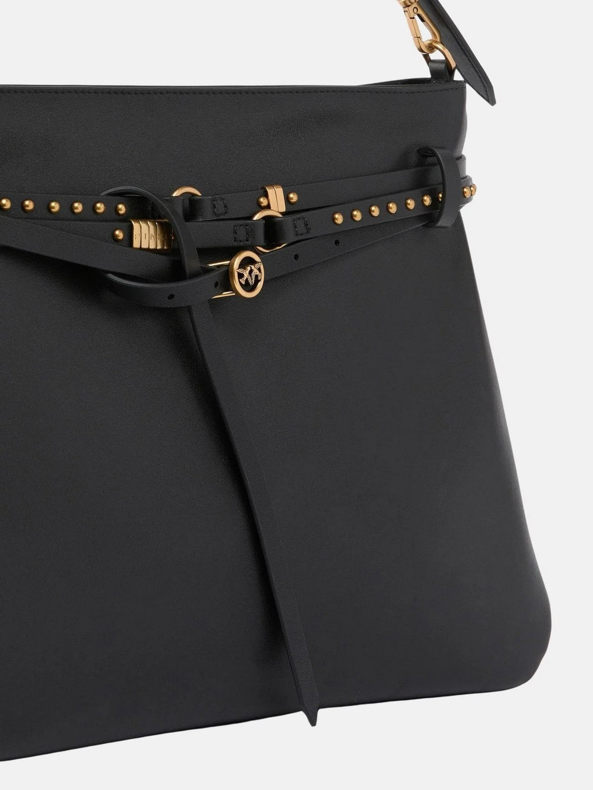PINKO Borsa Donna BELT BAG BIG VITELLO MORBIDO 105903-A0QO Z99Q NERO-ANTIQUE GOLD