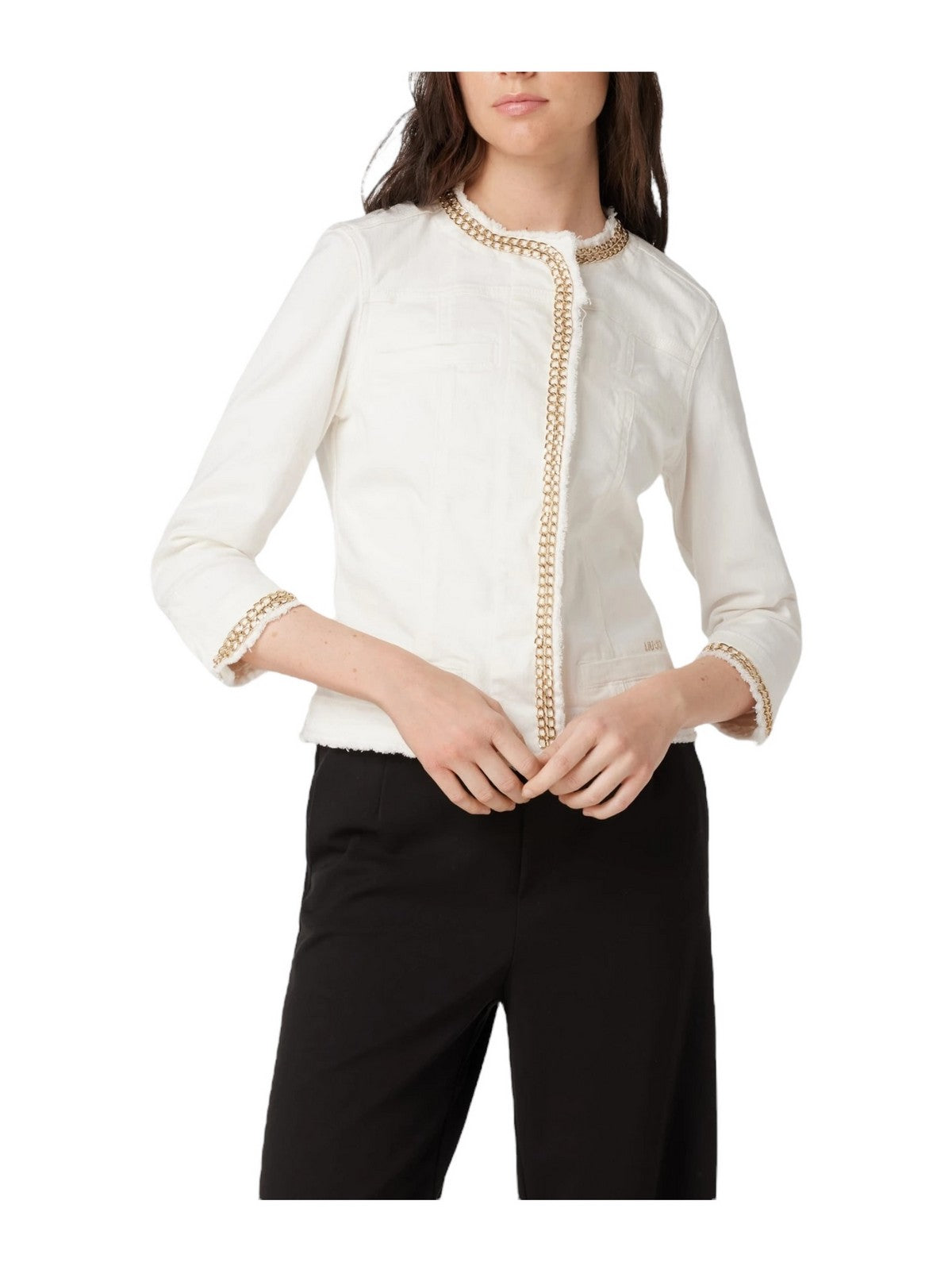 LIU JO BLUE DENIM Giubbino Donna UXX039D4128 10701 Bianco gioboutiqueweb