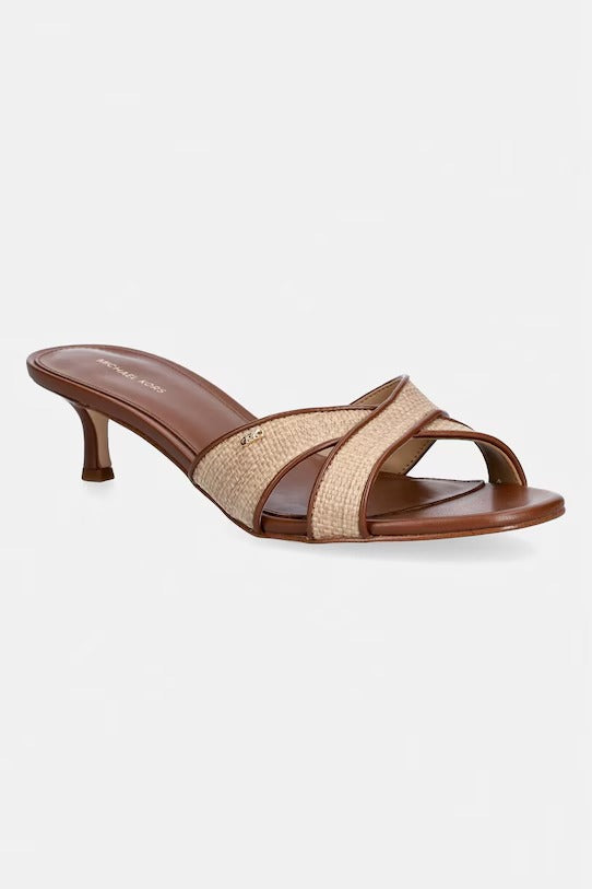 MICHAEL KORS Sandalo Donna CASSIDY KITTEN SANDAL 40S6CSMS2D 230 LUGGAGE
