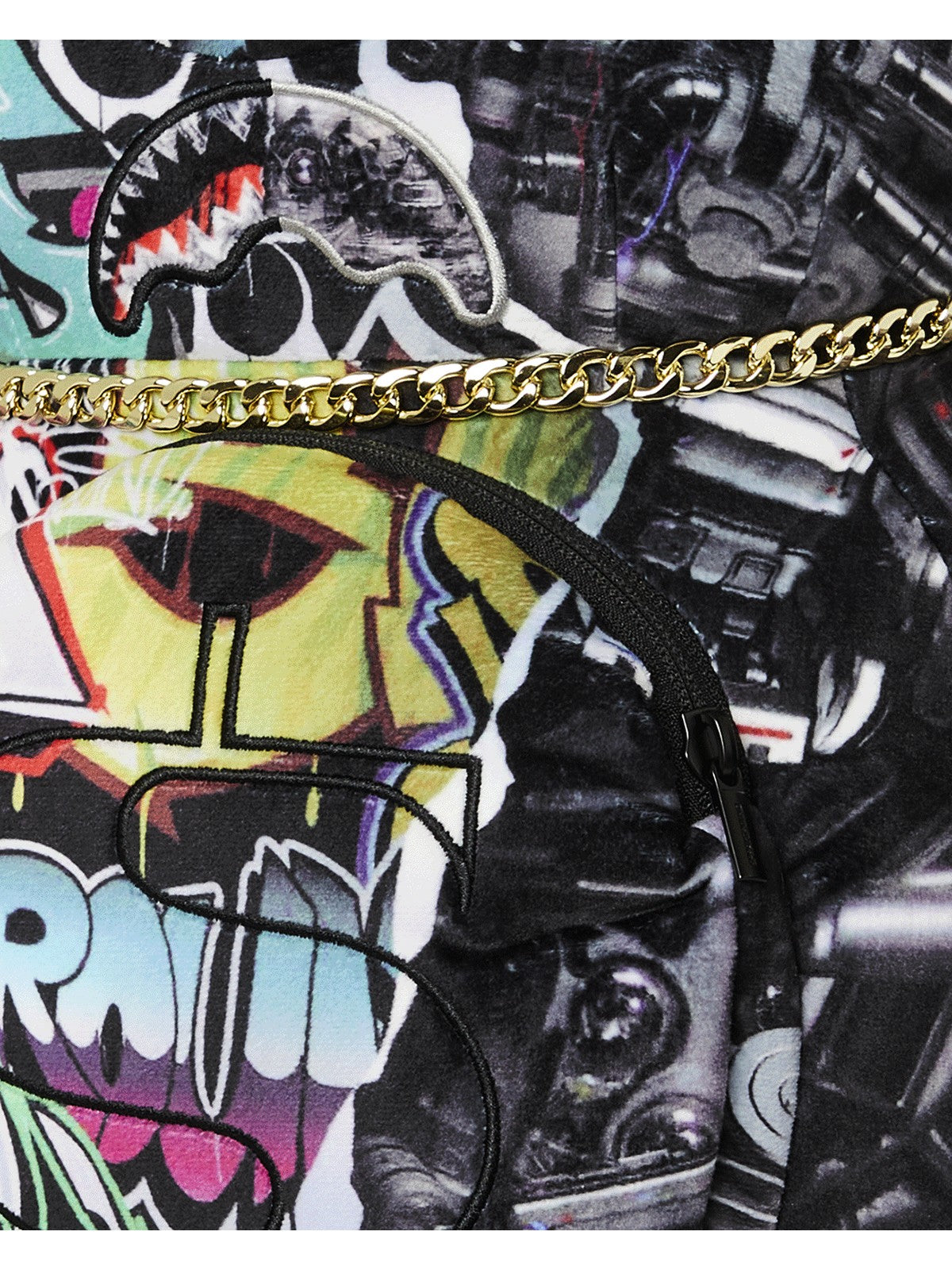 SPRAYGROUND Zaino Uomo SPLIT CYBERSHARK MONEYBEAR TEDDY BEAR 910B8052NSZ Nero gioboutiqueweb