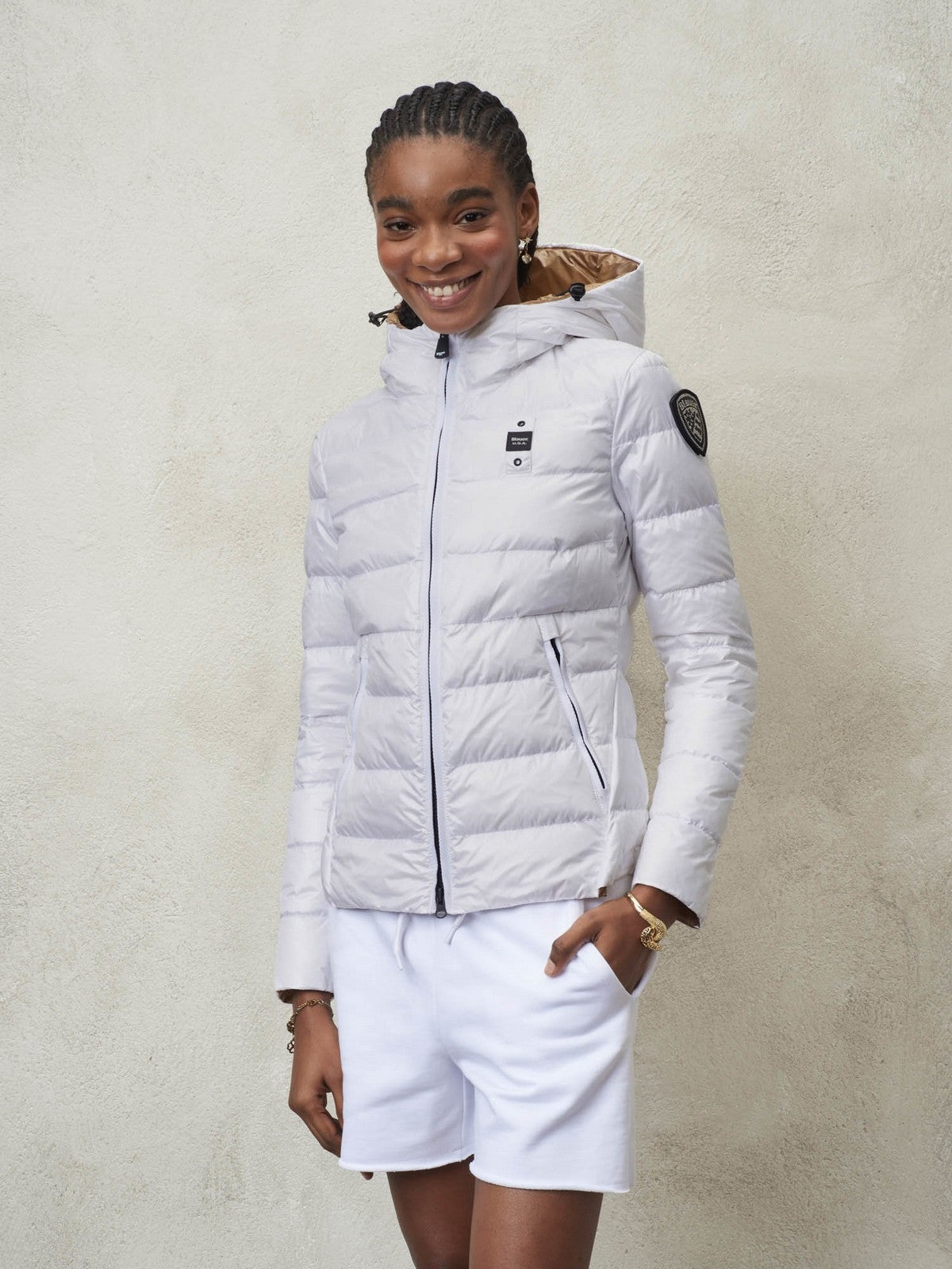 BLAUER Piumino Donna 24SBLDC03049 005050 100 Bianco