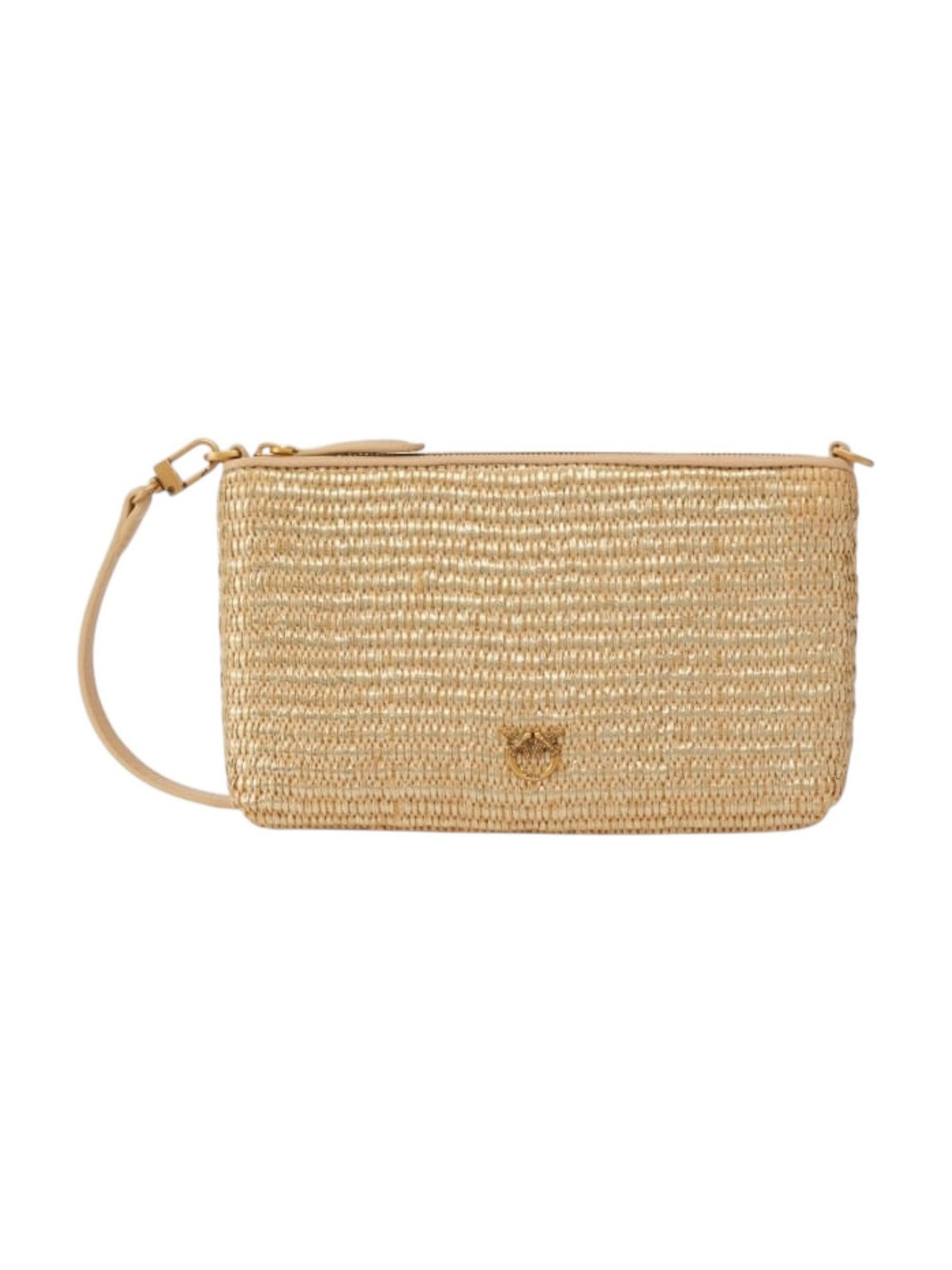 PINKO Pochette Donna FLAT HORIZONTAL MINI RAFIA 104277-A2CE ZZLQ BEIGE gioboutiqueweb