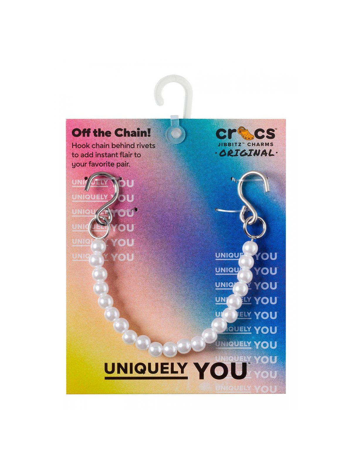 CROCS JIBBITZ Donna Pearl Strap Chain CR.4251 JIB Bianco gioboutiqueweb