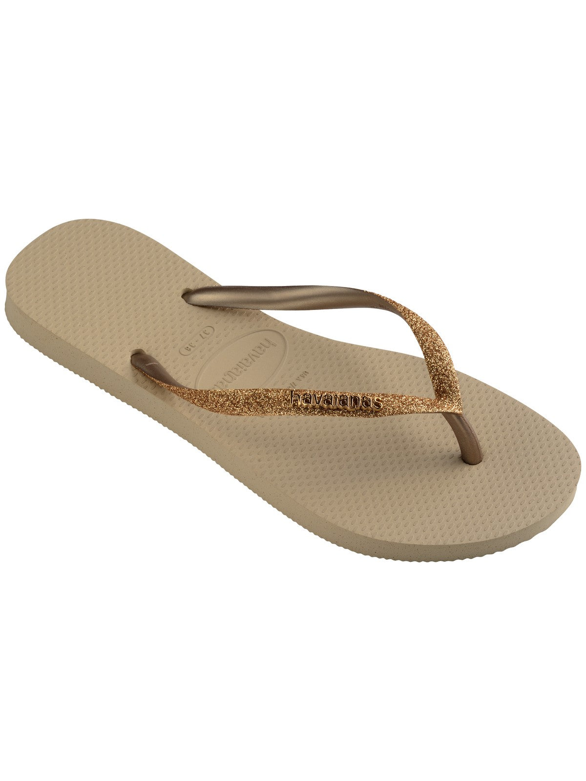 HAVAIANAS Infradito Bambine e ragazze Hav. Slim Glitter II 4146975.9177 SAND/GOLDEN LIGHT METALICO gioboutiqueweb