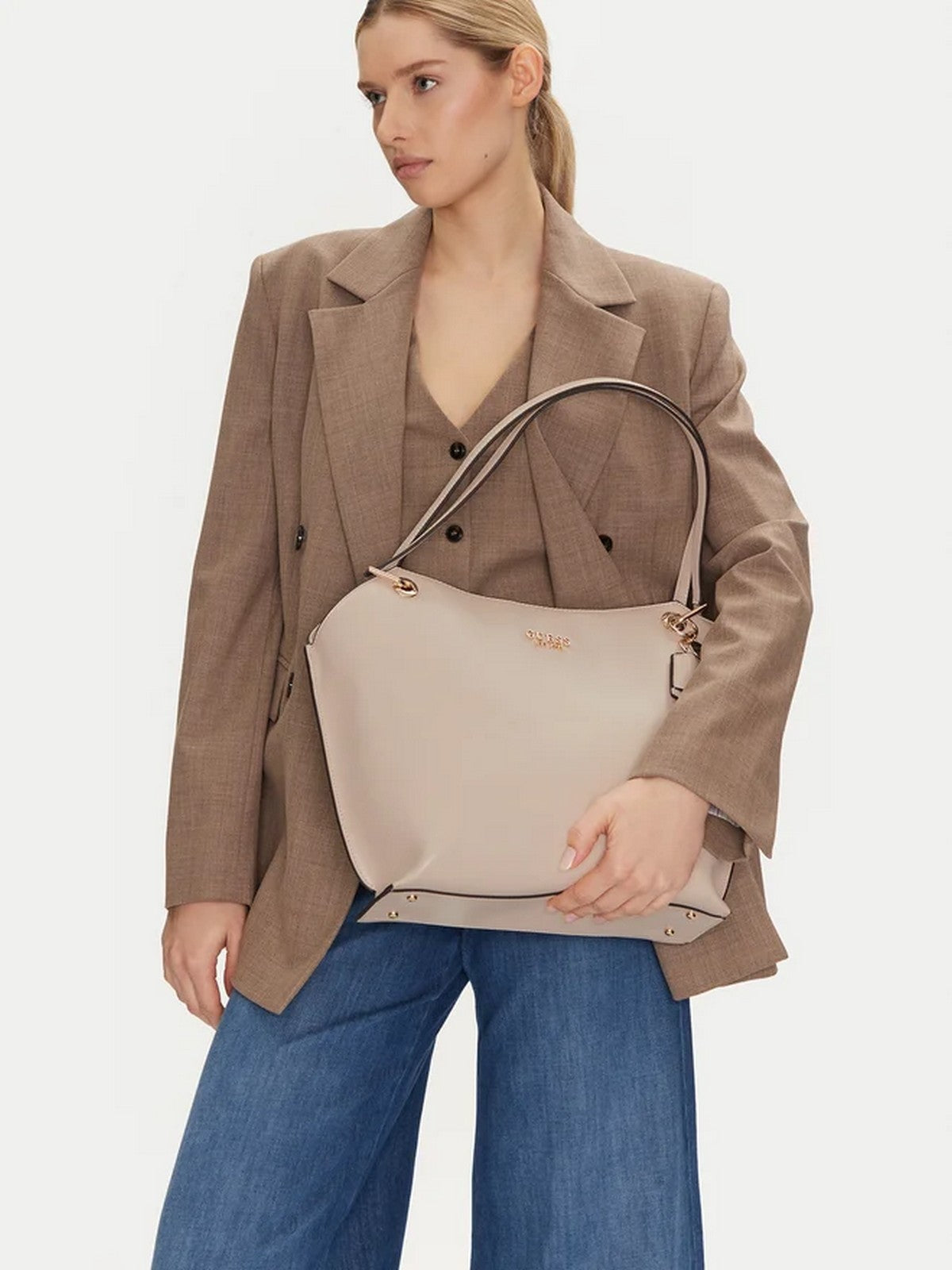 GUESS Borsa Donna ECO EVAINE TOTE HWEVG9 53523 STO Beige gioboutiqueweb