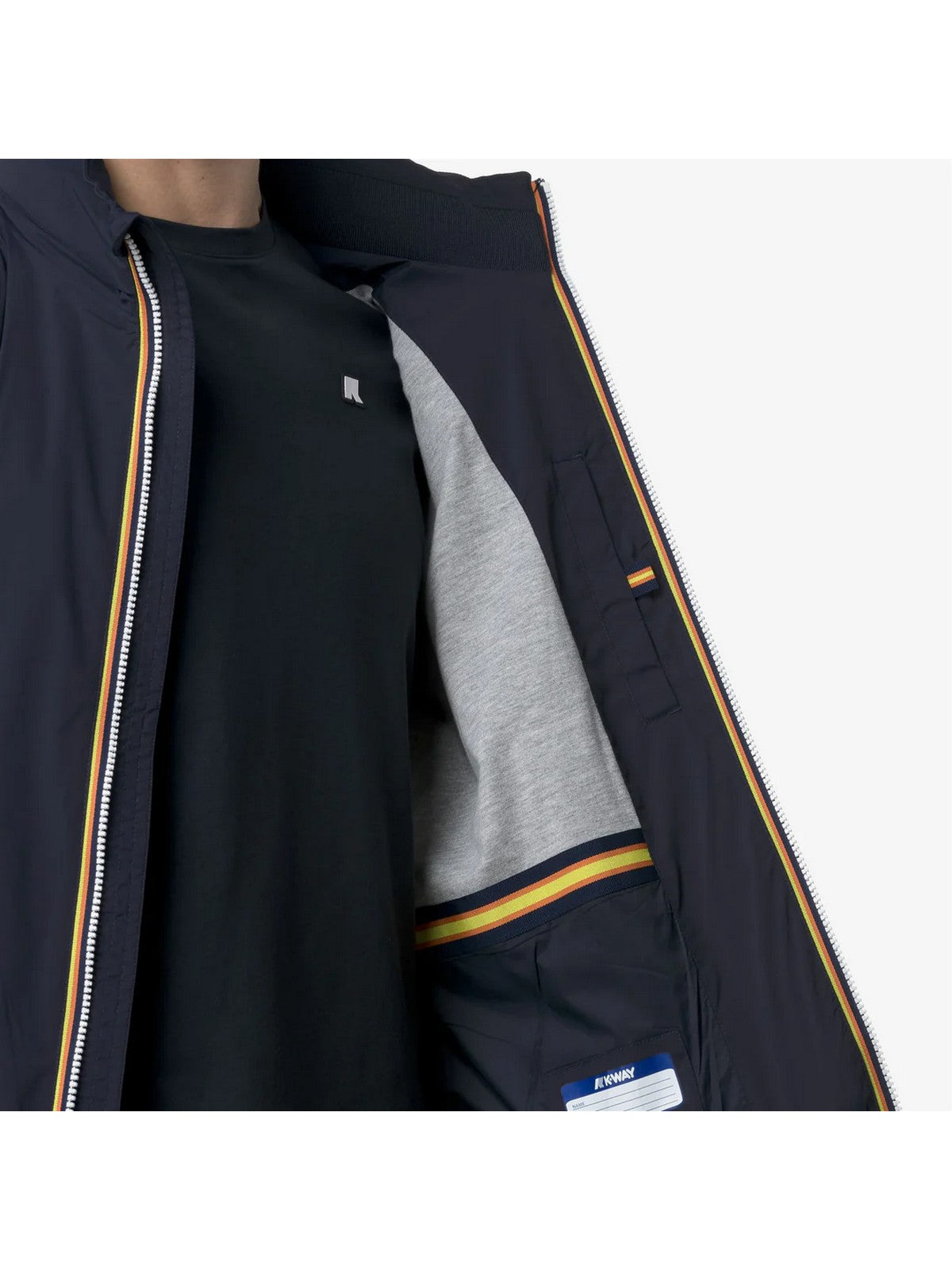 K-WAY Giubbino Uomo Amaury stretch nylon jersey K3123VW K89 Blu gioboutiqueweb
