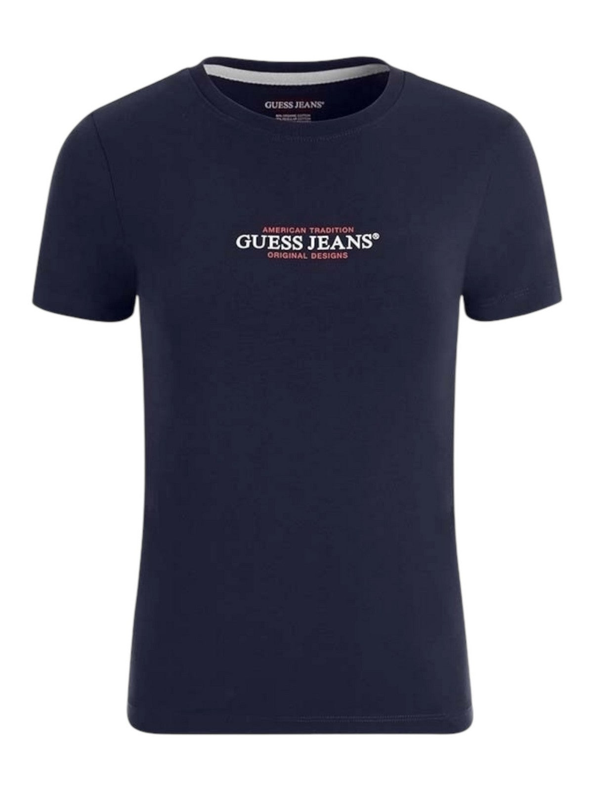 GUESS T-shirt Donna GJ SS CN SLIM AMERICAN TR TEE W4YI03 J1314 A71W Blu gioboutiqueweb