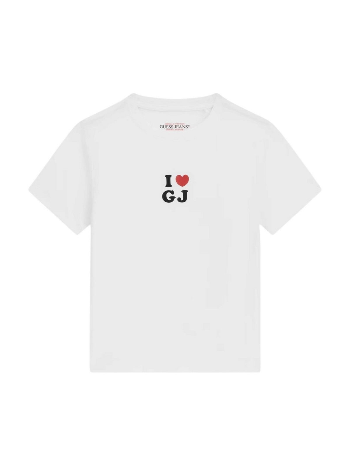 GUESS T-shirt Donna GJ SS CN I LOVE GJ BABY TEE W6GIB1 J1314 G011 PURE WHITE