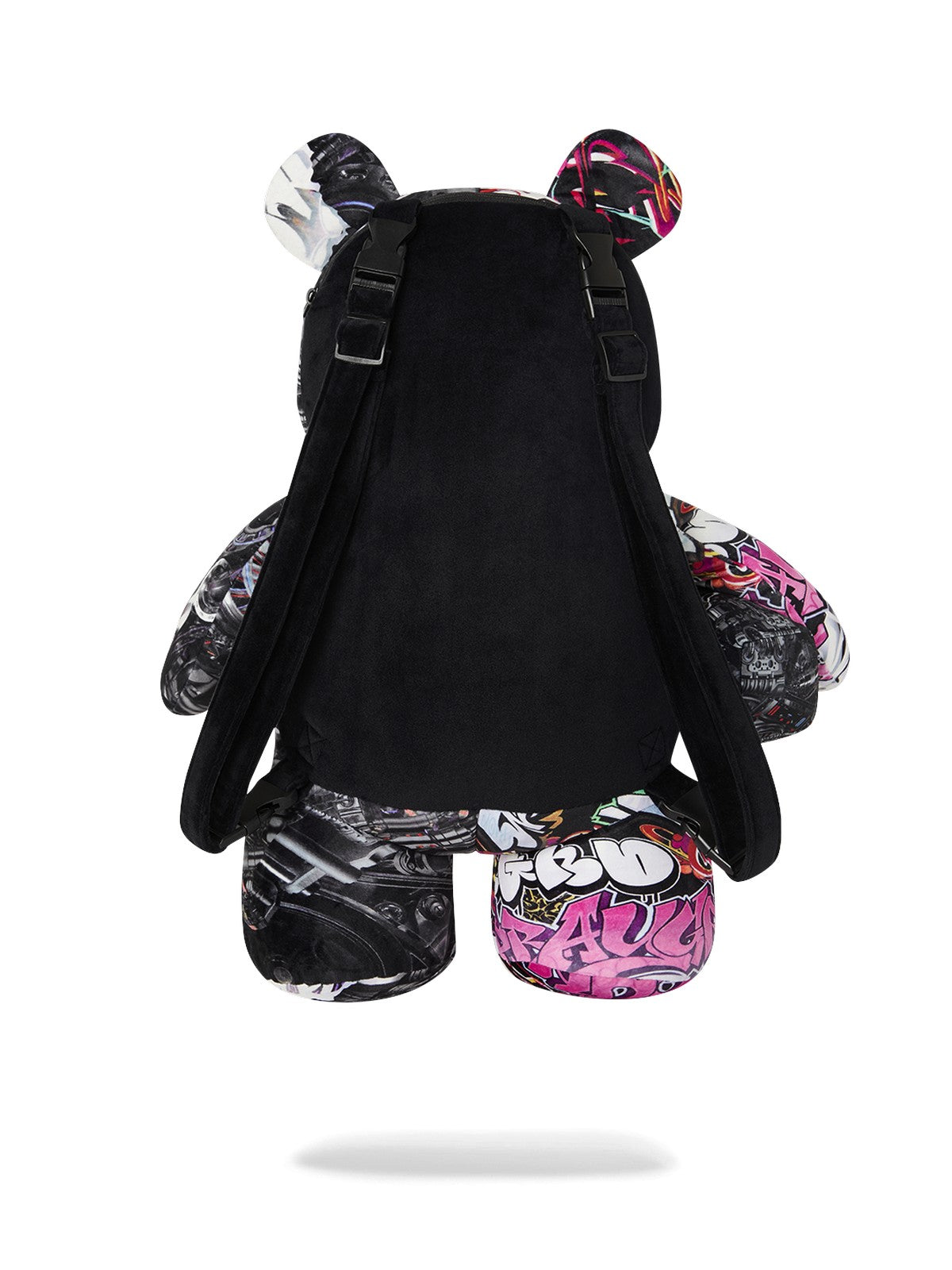 SPRAYGROUND Zaino Uomo SPLIT CYBERSHARK MONEYBEAR TEDDY BEAR 910B8052NSZ Nero gioboutiqueweb
