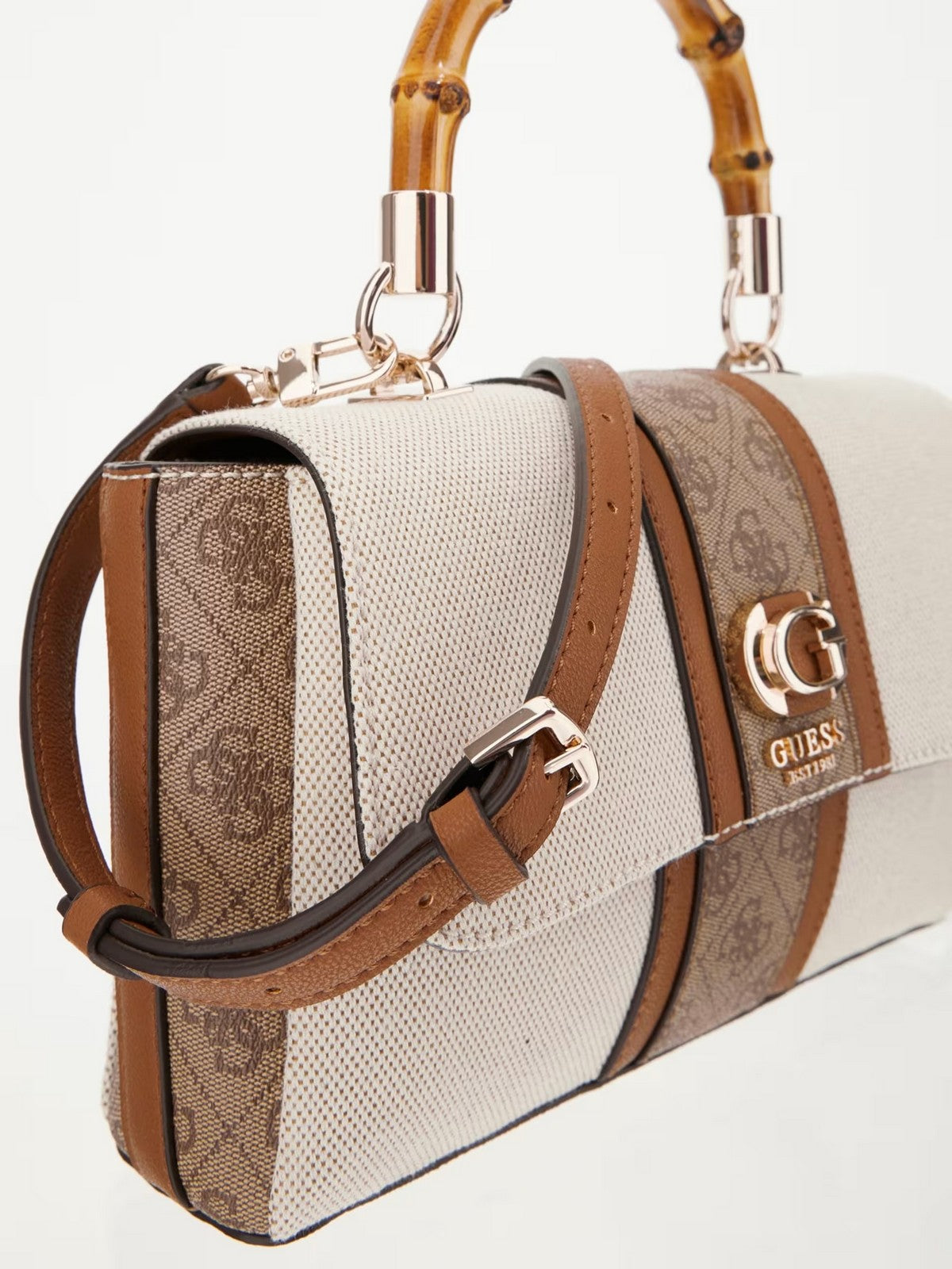 GUESS Borsa Donna Canvas Ii Small Tote HWAG93 37200 NLL Marrone gioboutiqueweb