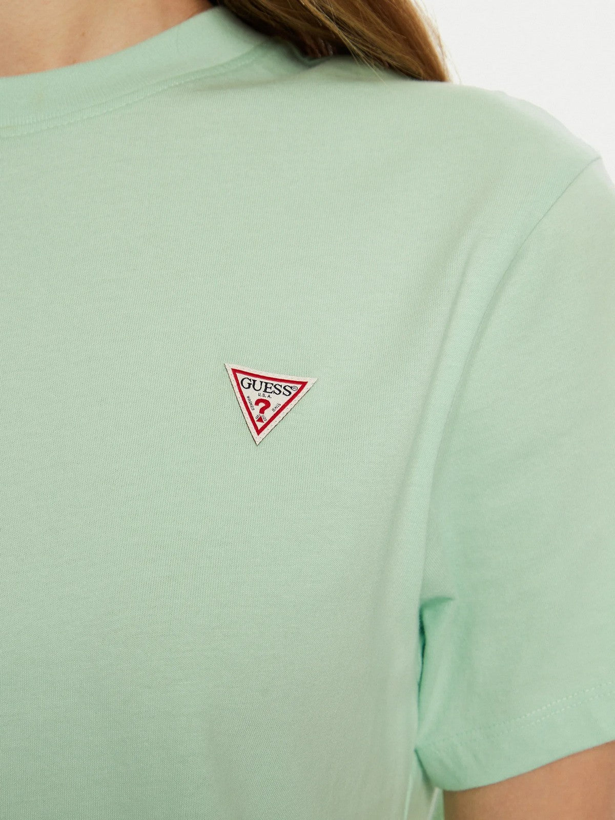 GUESS T-shirt Donna GJ SS CN BOXY MINI TRIANG TEE W4YI05 K8HM0 G8FG HOPE GREEN