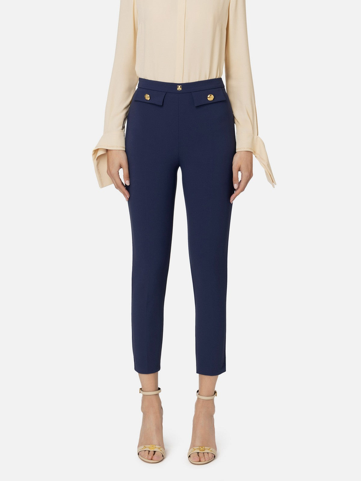 ELISABETTA FRANCHI Pantalone Donna PA02446E2 B75 Blu gioboutiqueweb