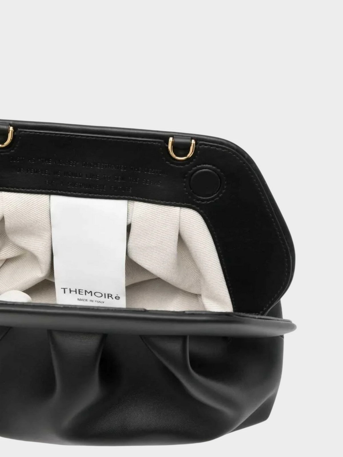 THEMOIRè Bios Medium vegan fabric bag black eco-friendly design