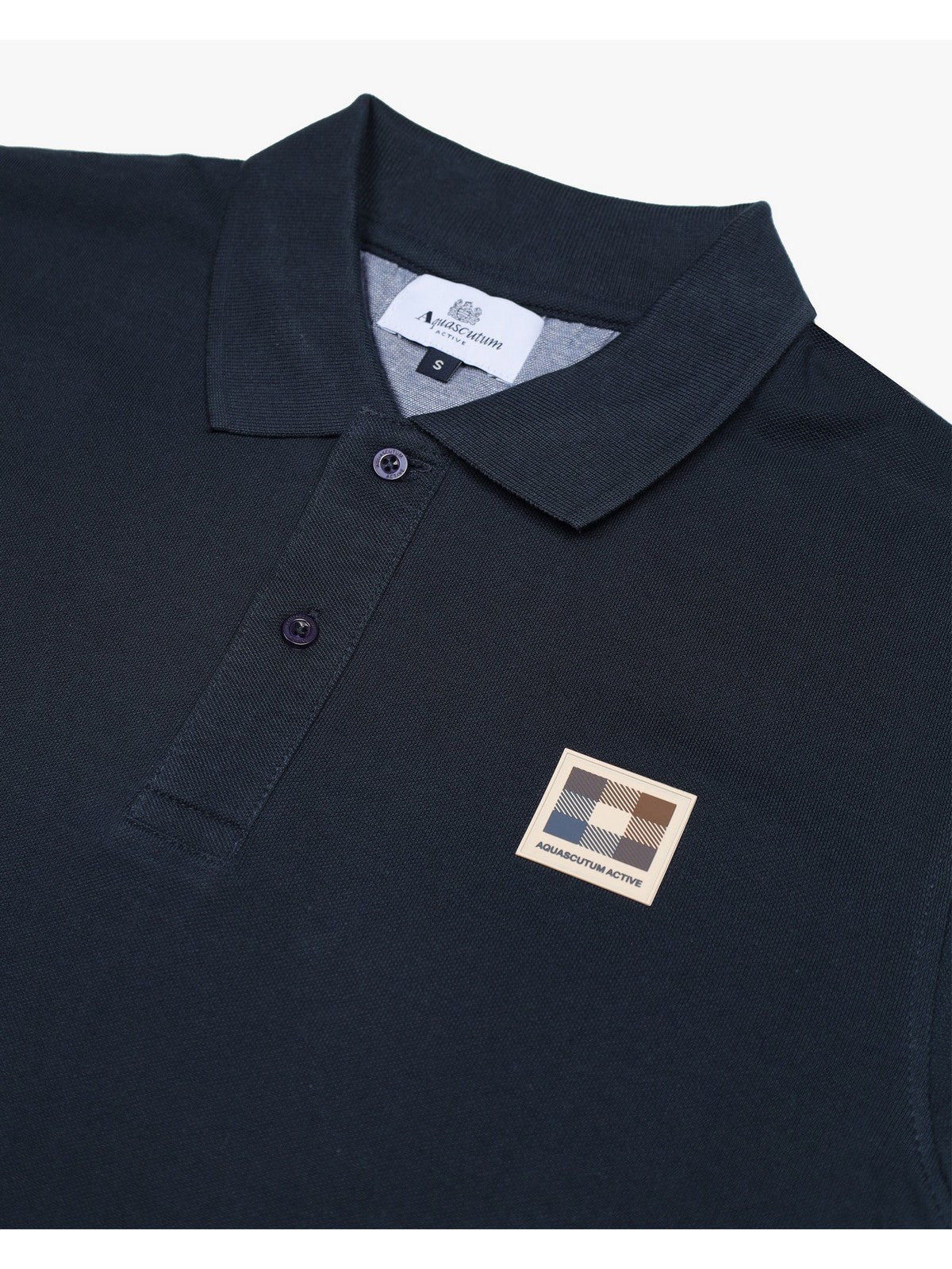 AQUASCUTUM Polo Uomo ACTIVE CHECK PATCH POLO AA-B004-PO001 NAVY NAVY gioboutiqueweb