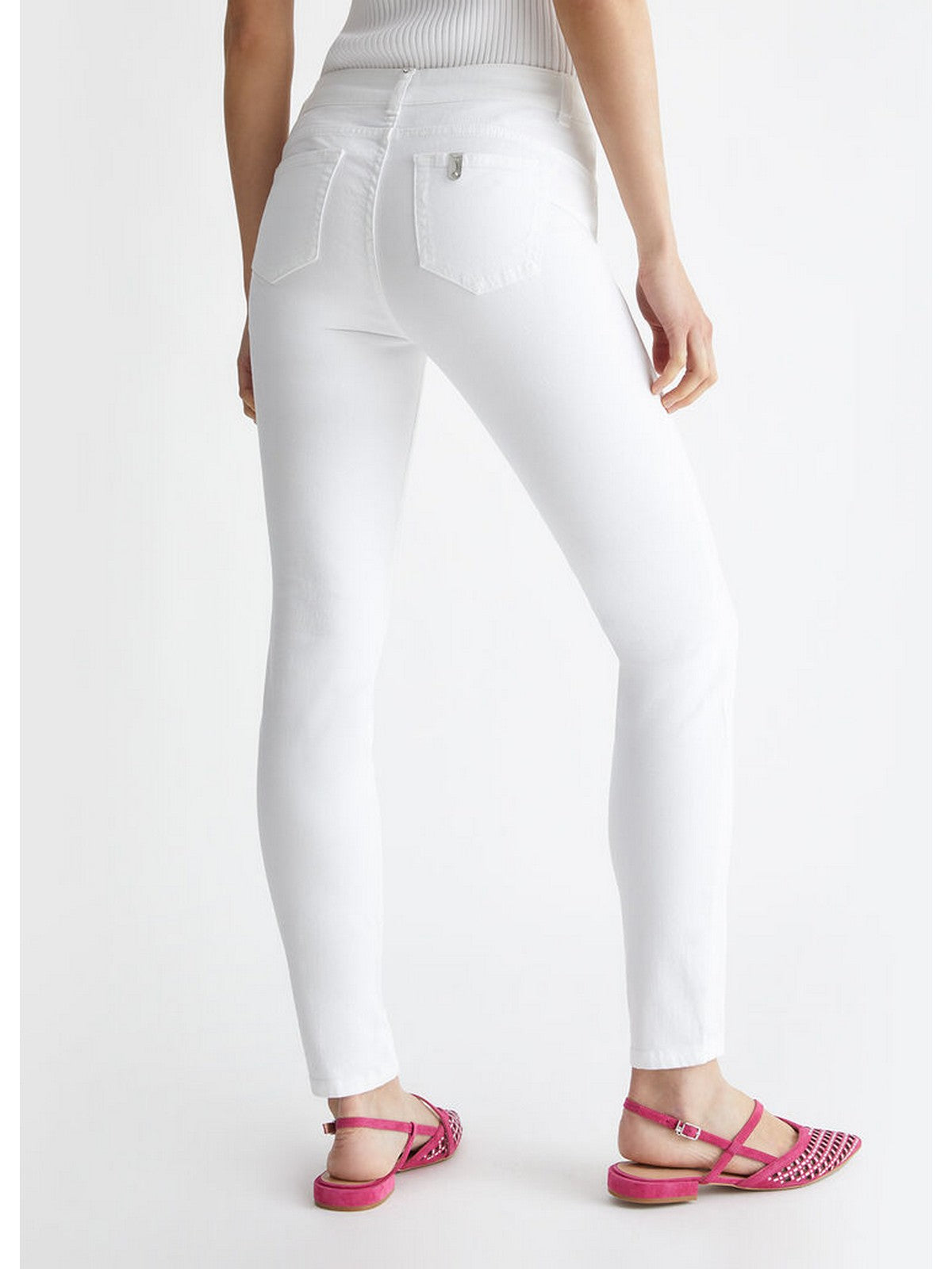 Liu Jo Blue Denim Woman Pantalone UA4013T3546 11111 White