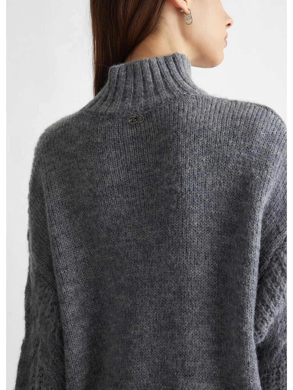 Liu Jo White Maglione Dolcevita Woman WF4357ma55p 02050 Grey